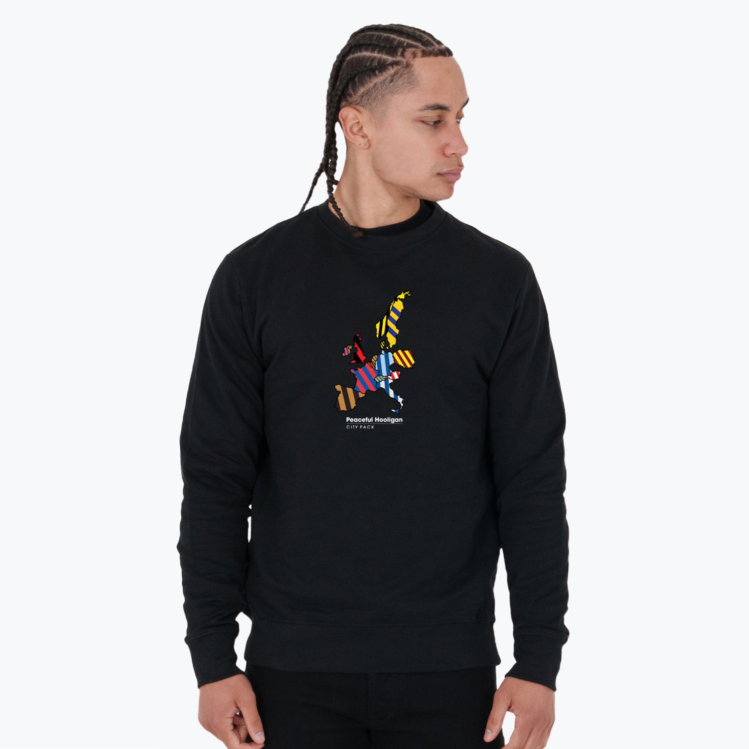 City Sweatshirt Tour Black - Peaceful Hooligan