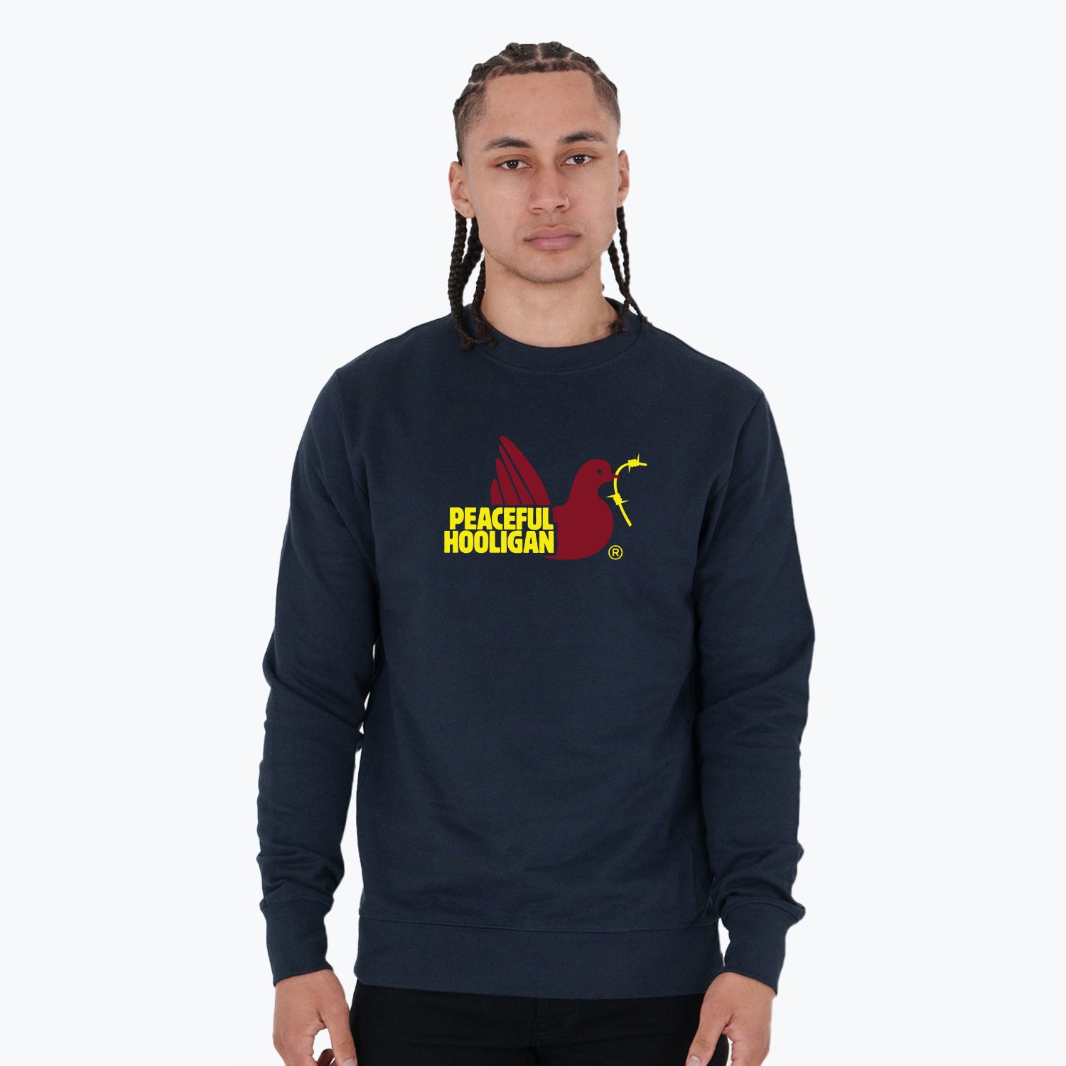 City Sweatshirt Warsaw Navy - Peaceful Hooligan