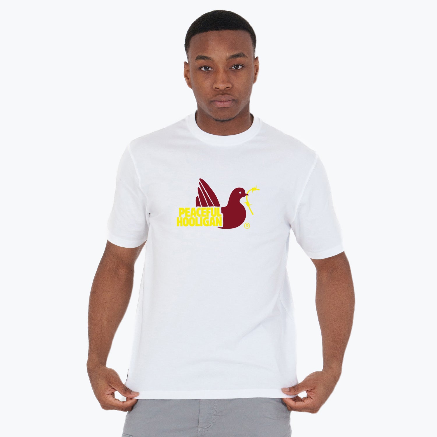 City T-Shirt Warsaw White - Peaceful Hooligan