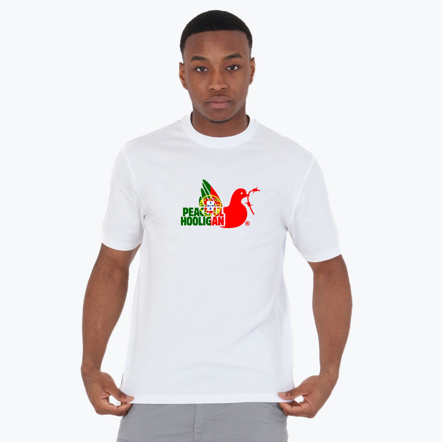 Portugal Dove T-Shirt White - Peaceful Hooligan
