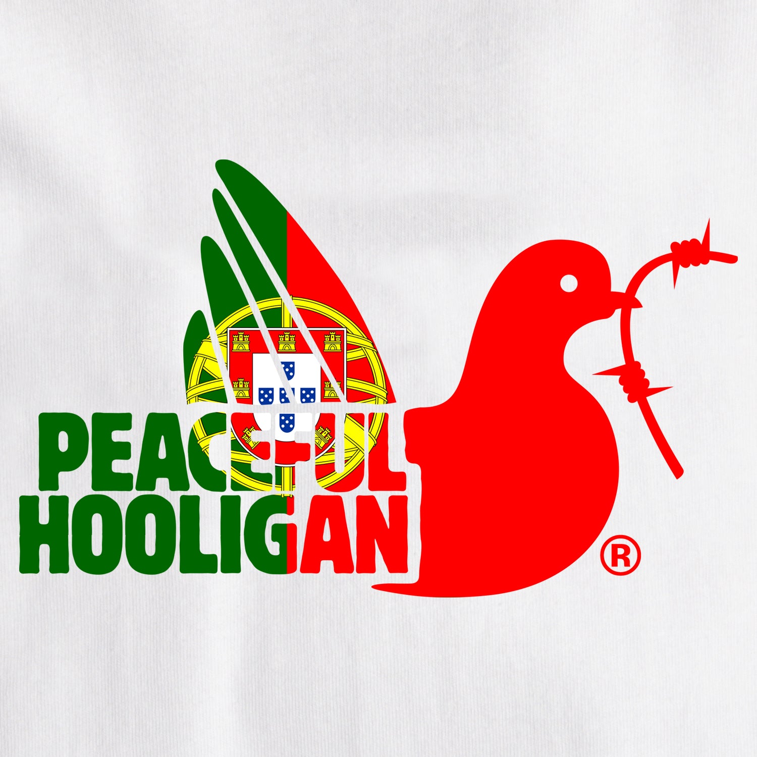 Portugal Dove T-Shirt White - Peaceful Hooligan