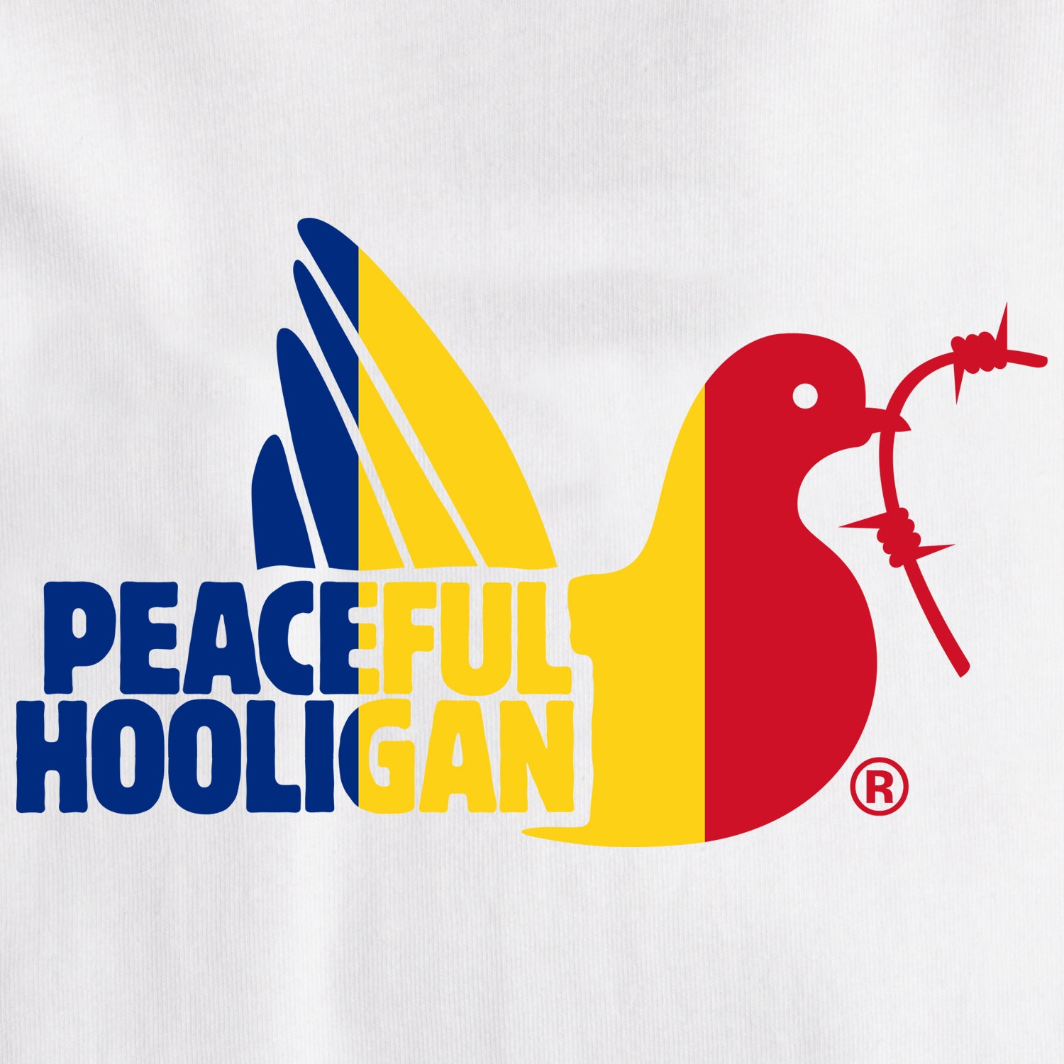 Romania Dove T-Shirt White - Peaceful Hooligan