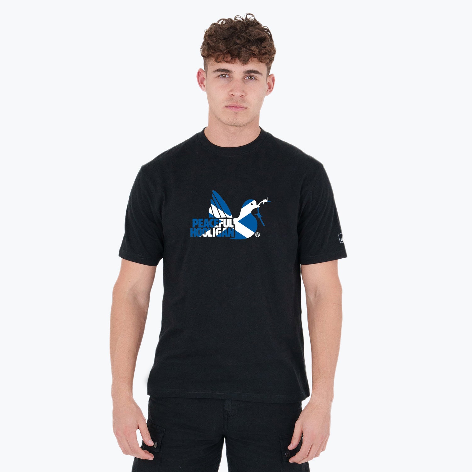 Scotland Dove T-Shirt Black - Peaceful Hooligan