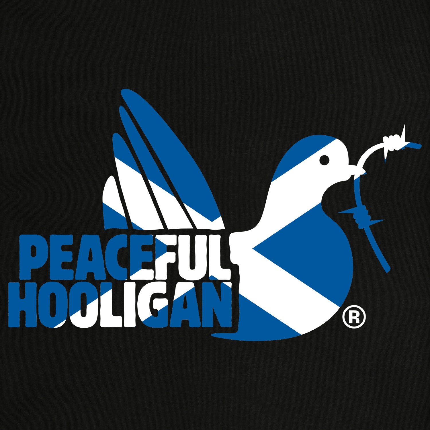Scotland Dove T-Shirt Black - Peaceful Hooligan