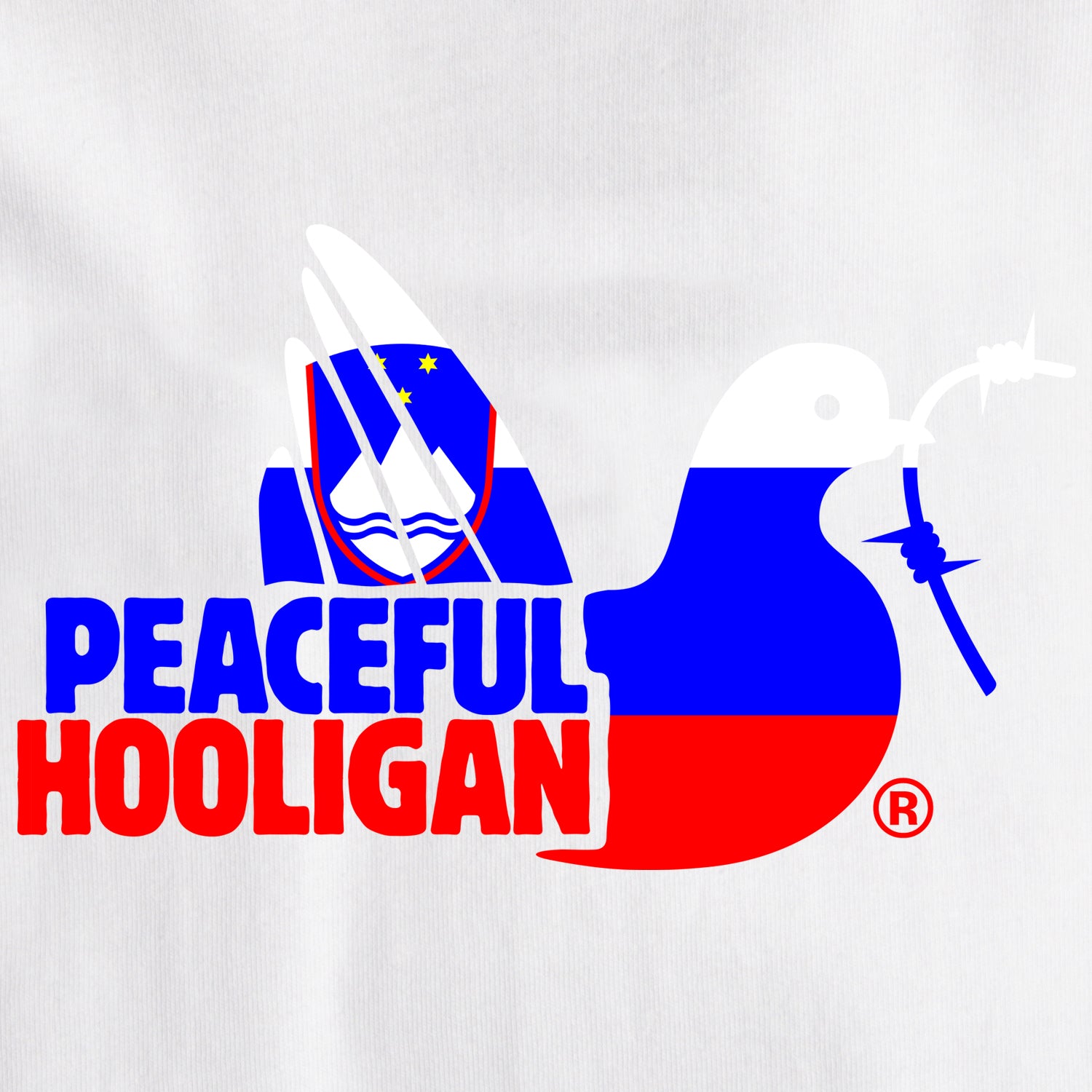 Slovenia Dove T-Shirt White - Peaceful Hooligan
