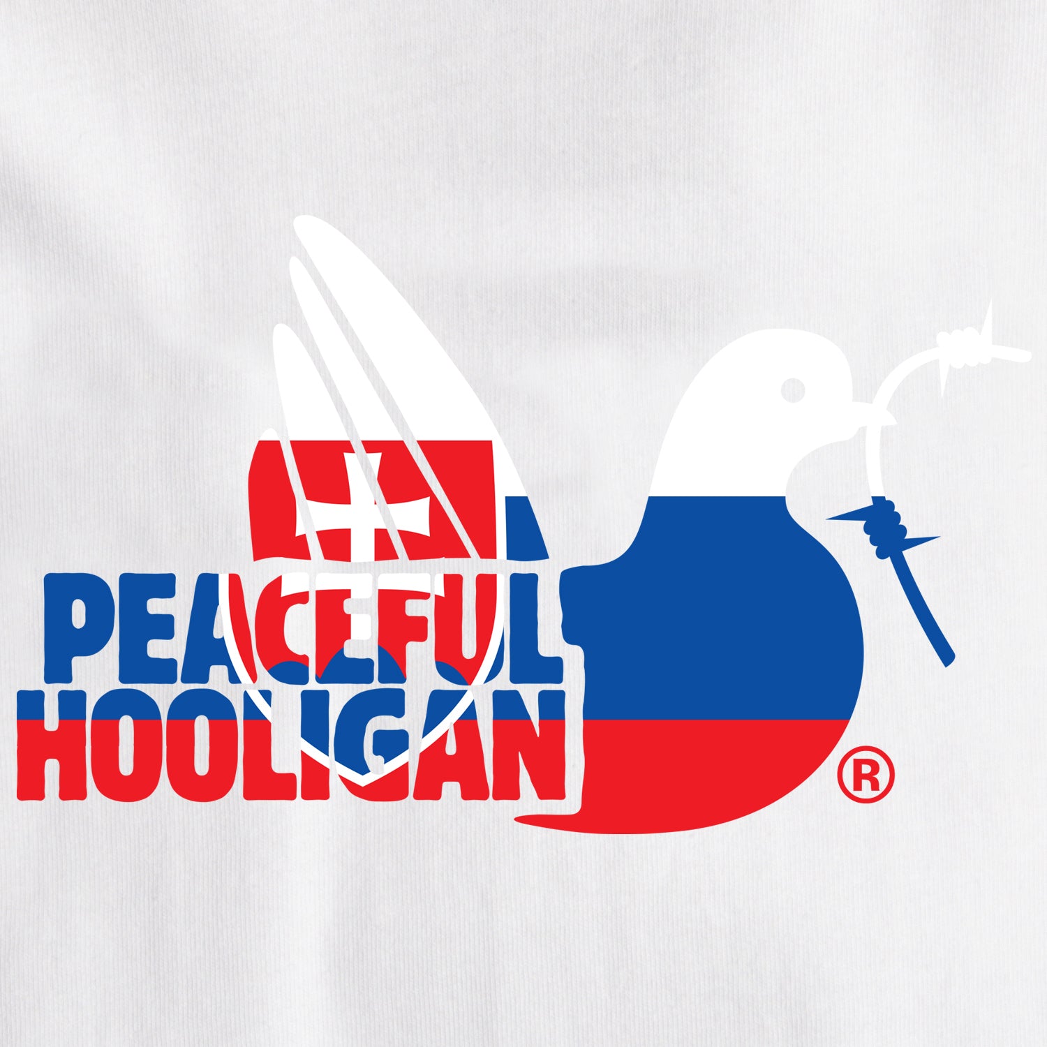 Slovakia Dove T-Shirt White - Peaceful Hooligan