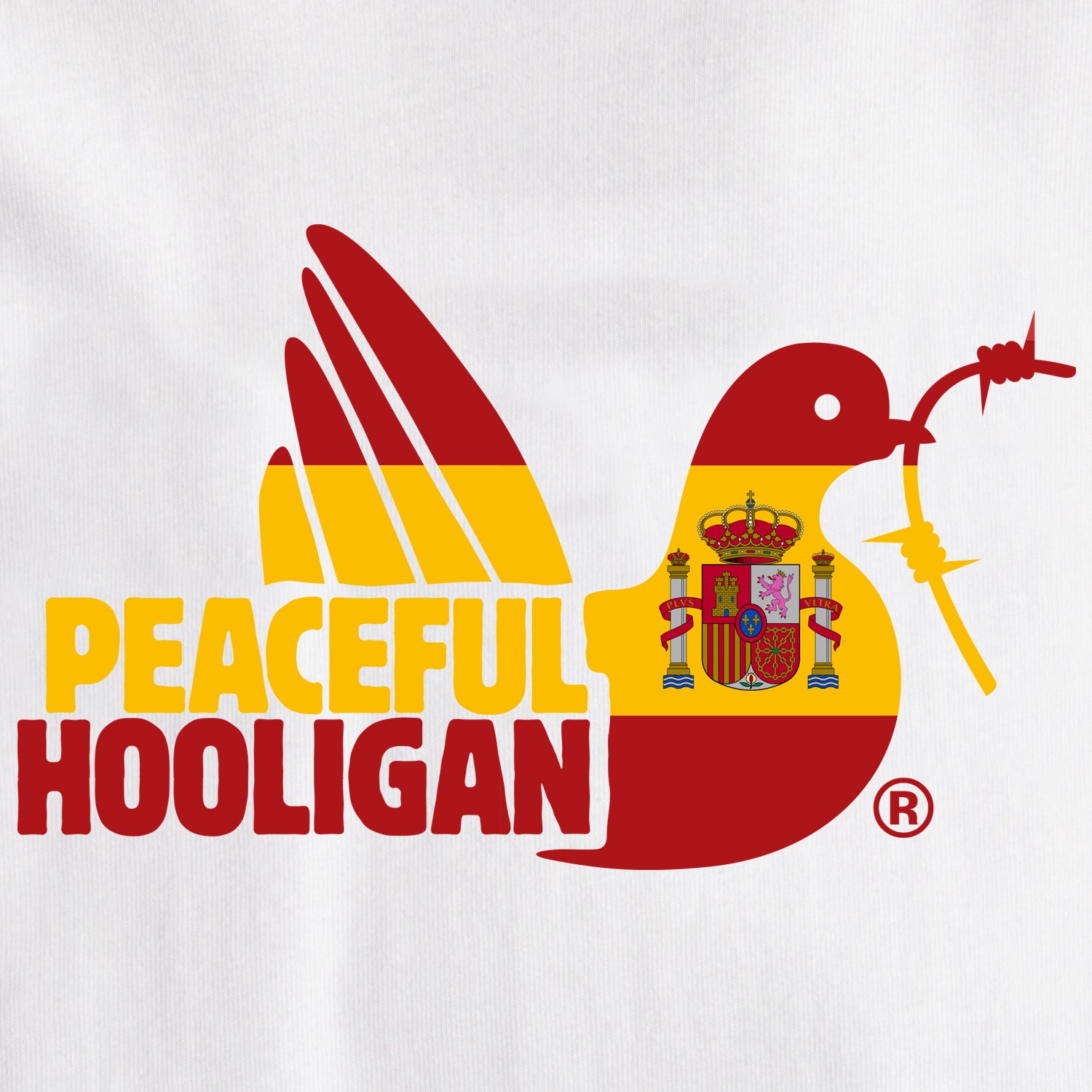 Spain Dove T-Shirt White - Peaceful Hooligan