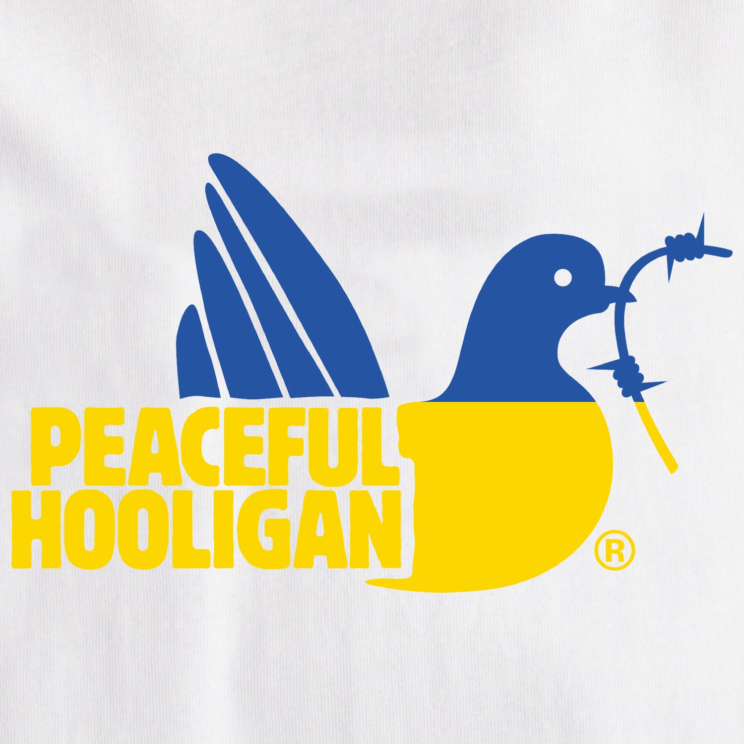 Ukraine Dove T-Shirt White - Peaceful Hooligan
