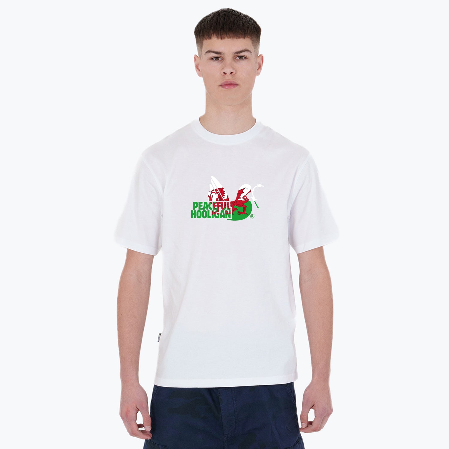 Wales Dove T-Shirt White - Peaceful Hooligan