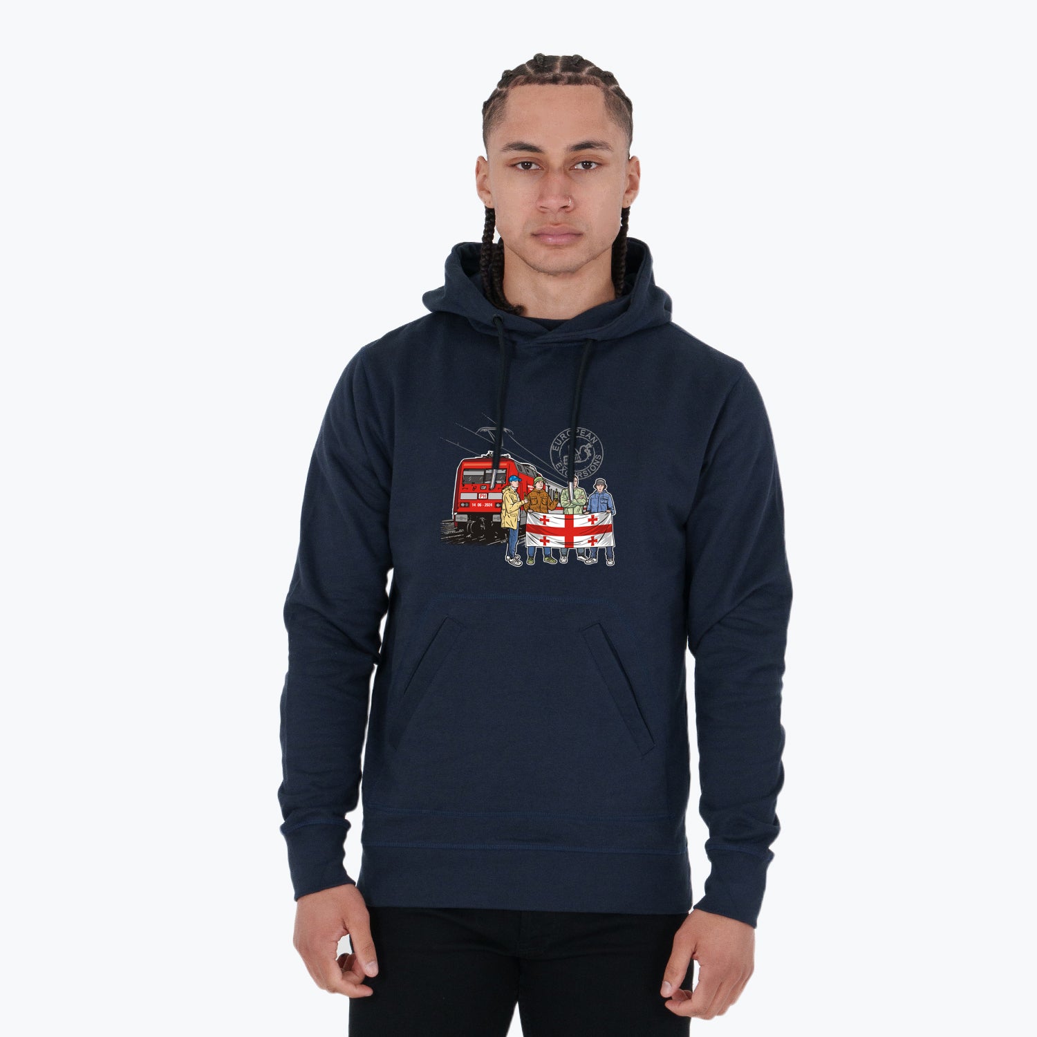Georgia Excursions Hoodie Navy - Peaceful Hooligan