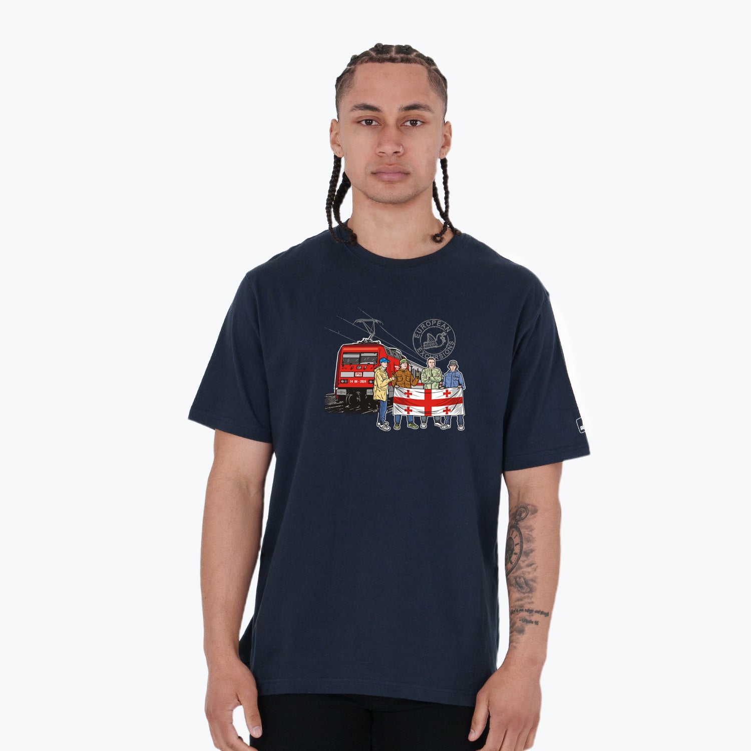 Georgia Excursions T-Shirt Navy - Peaceful Hooligan