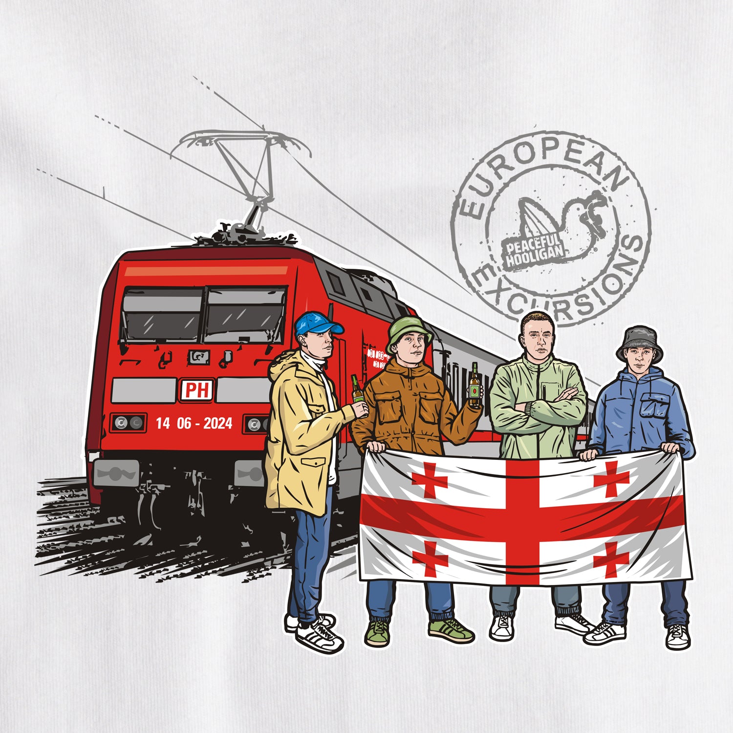 Georgia Excursions T-Shirt White - Peaceful Hooligan
