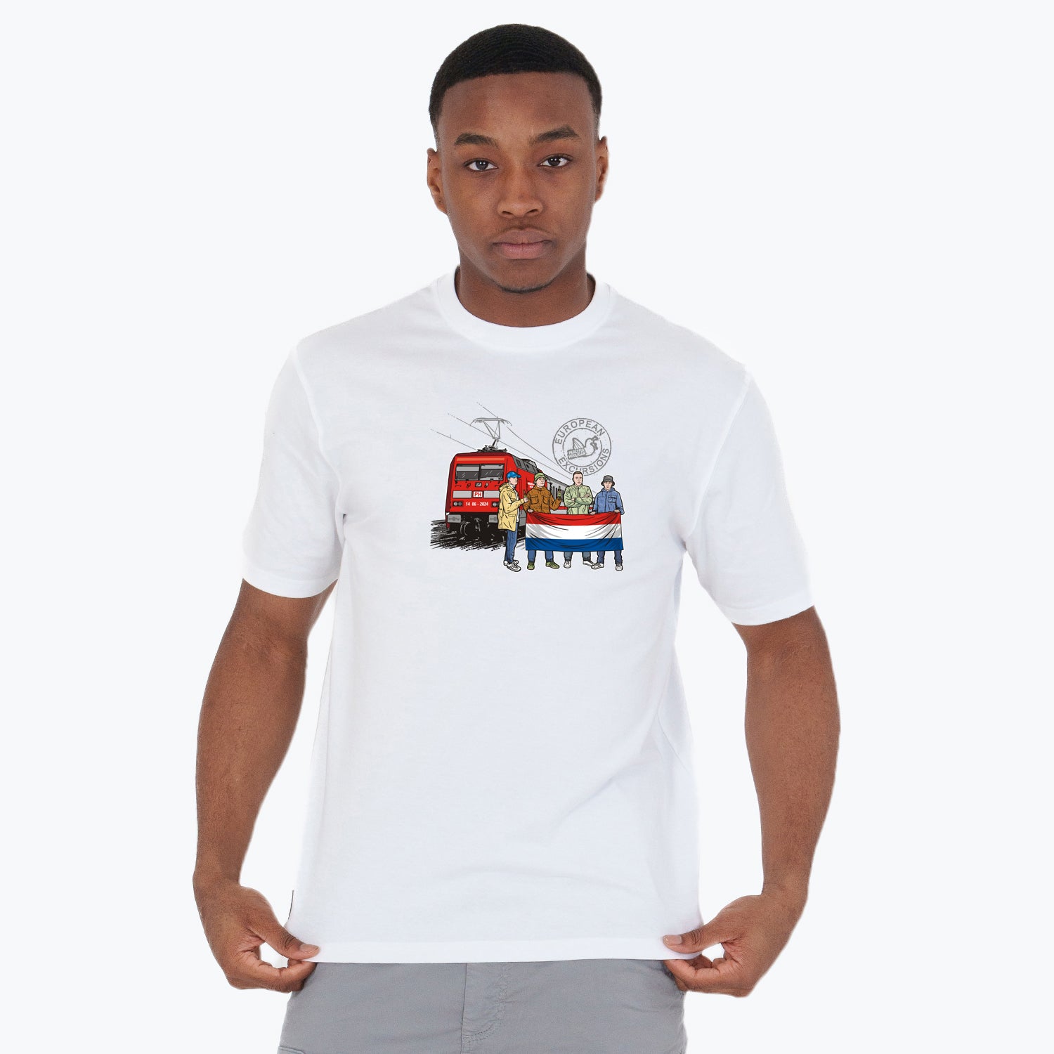 Netherlands Excursions T-Shirt White - Peaceful Hooligan