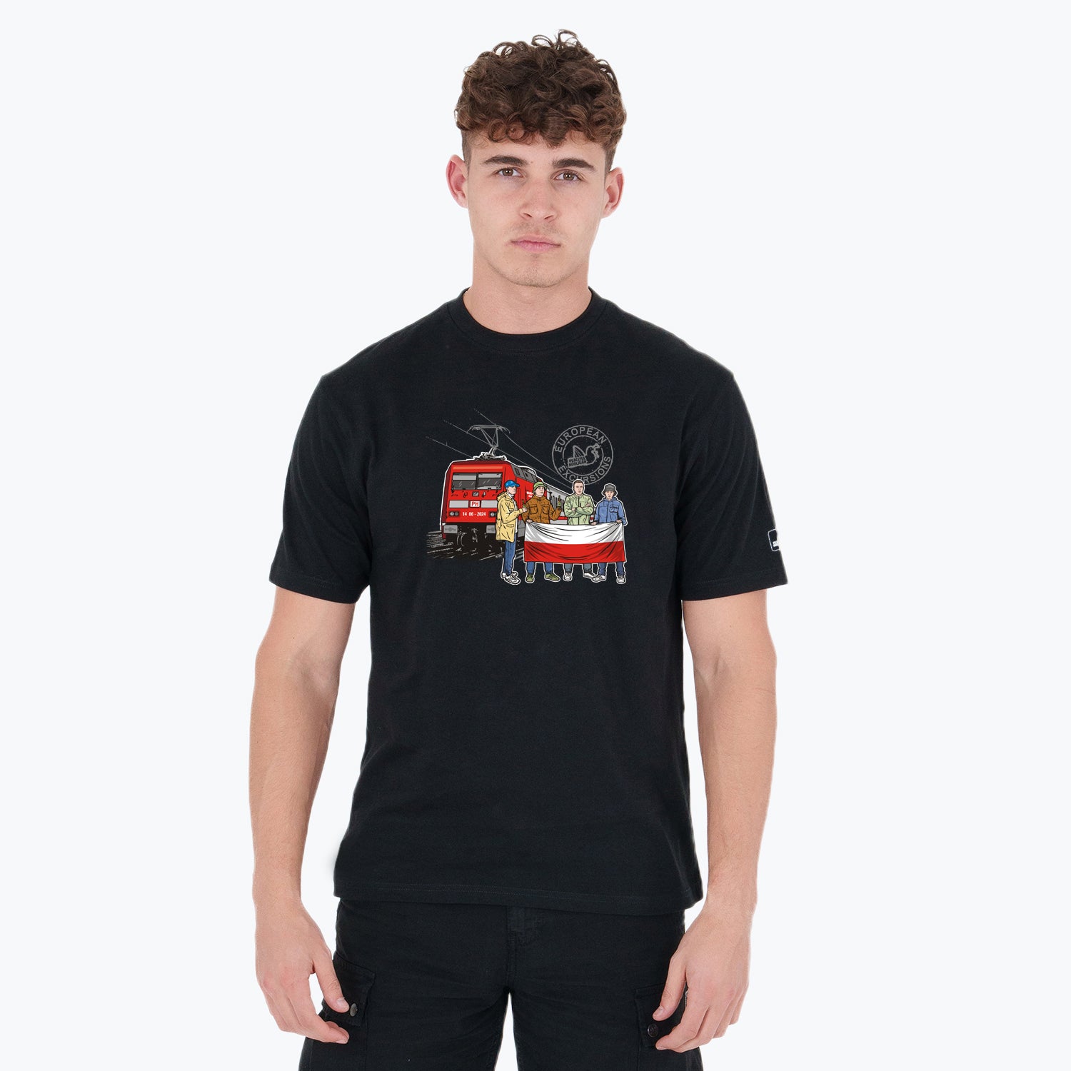 Poland Excursions T-Shirt Black - Peaceful Hooligan
