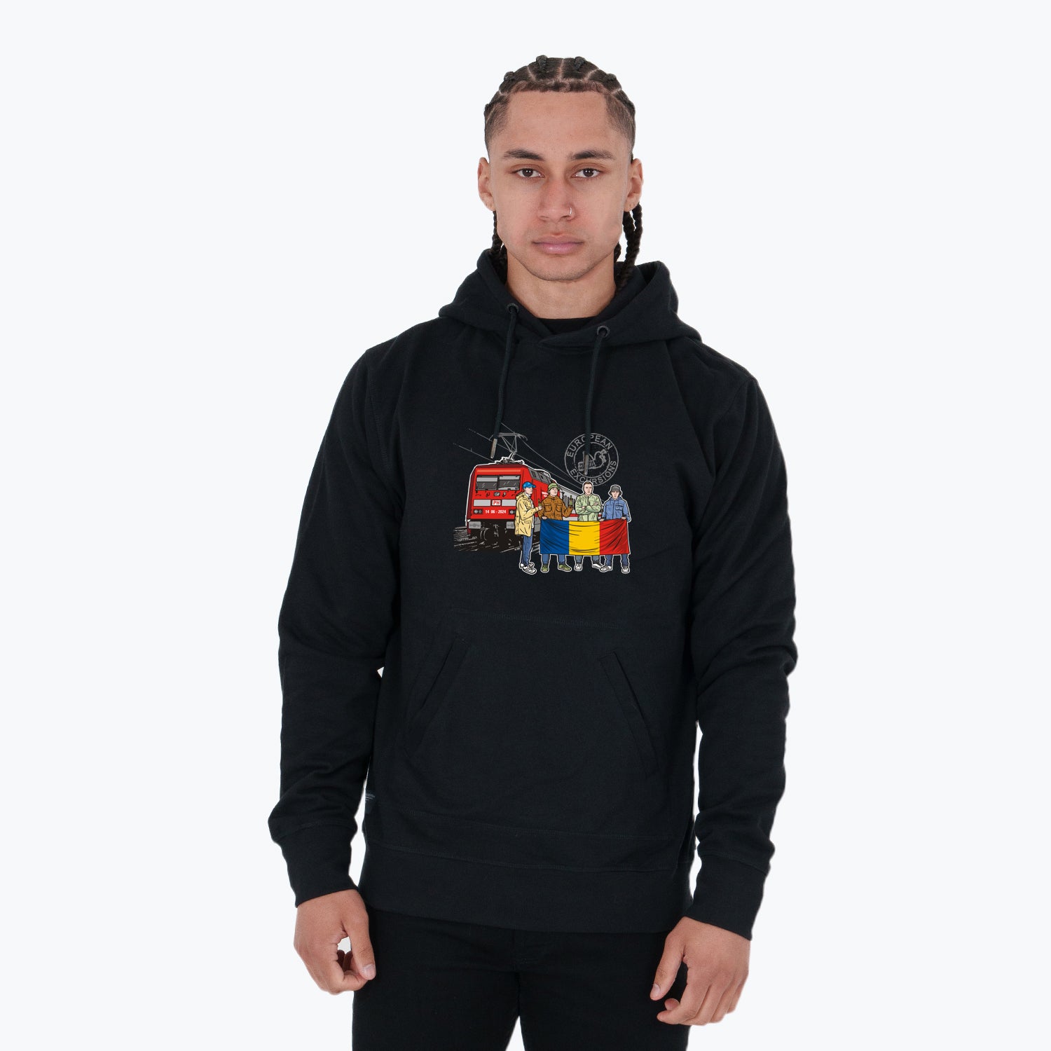 Romania Excursions Hoodie Black - Peaceful Hooligan