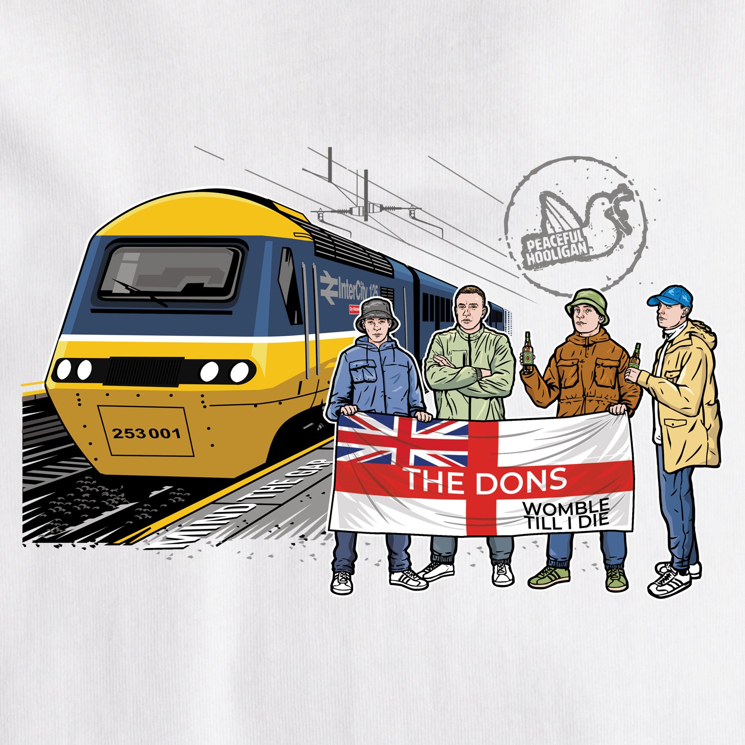 The Dons Excursions T-Shirt White - Peaceful Hooligan