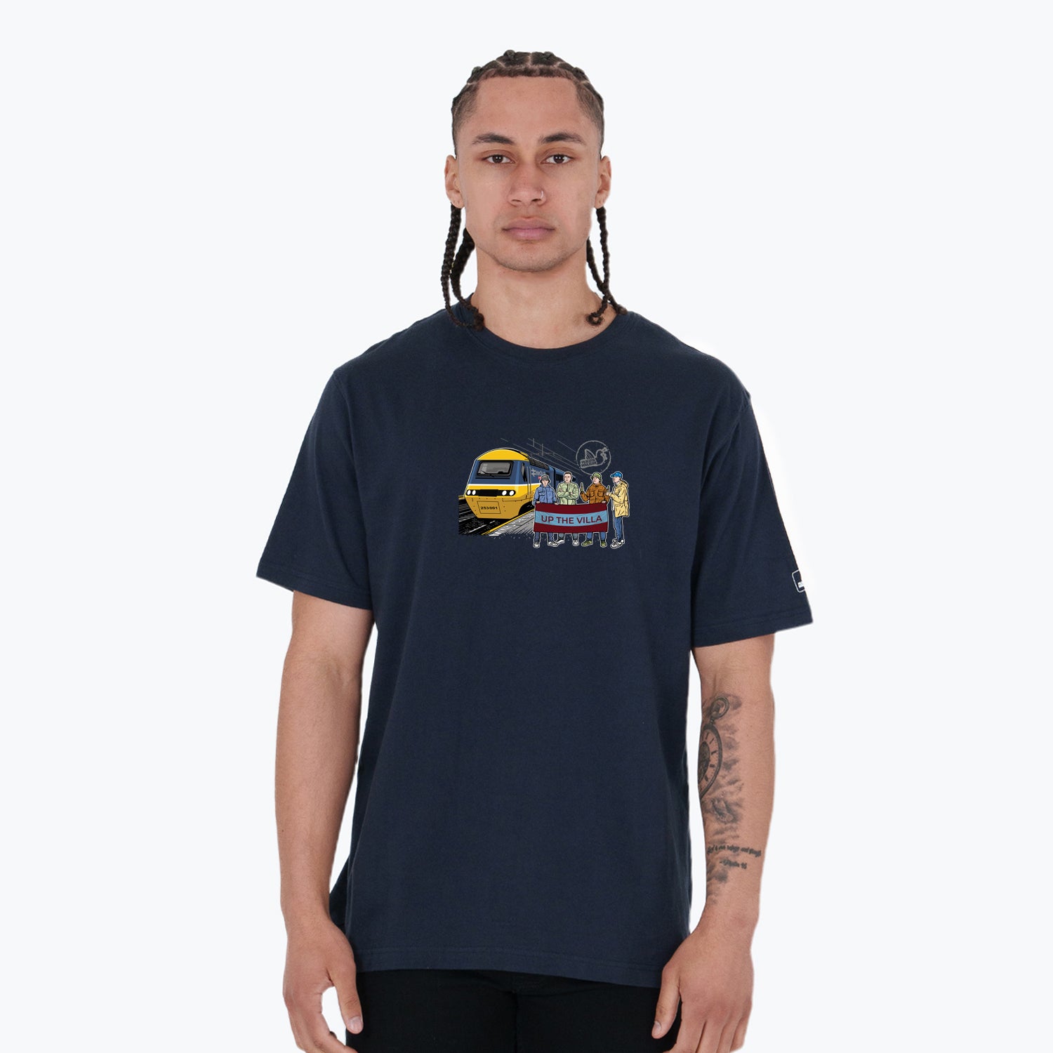 Aston Villa Excursions T-Shirt Navy - Peaceful Hooligan