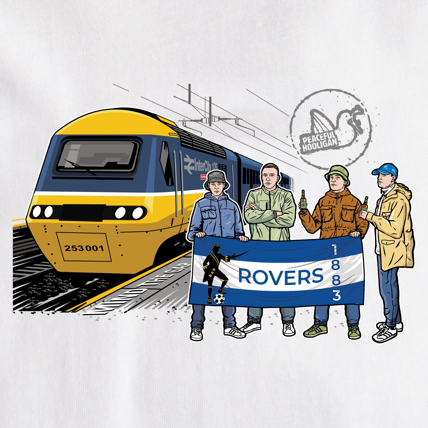 Rovers Excursions T-Shirt White - Peaceful Hooligan