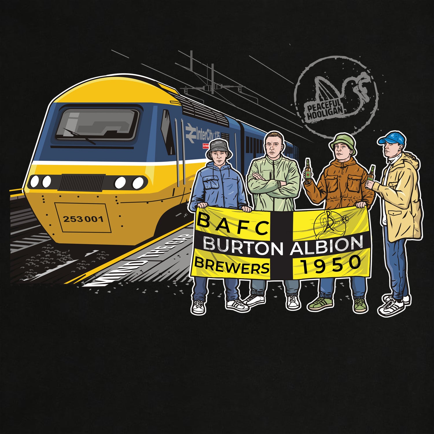 Burton Albion Excursions Sweatshirt Black - Peaceful Hooligan