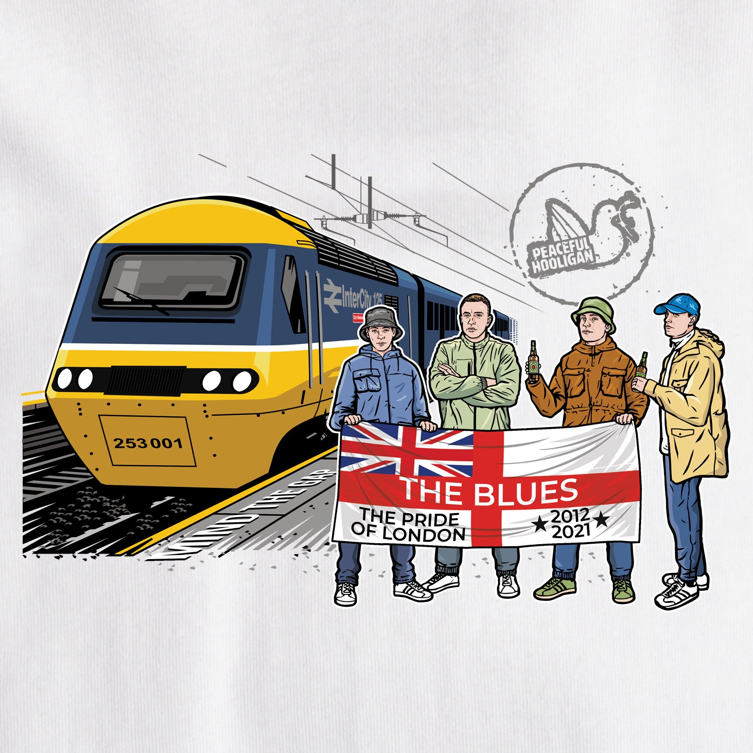 The Blues Excursions T-Shirt White - Peaceful Hooligan