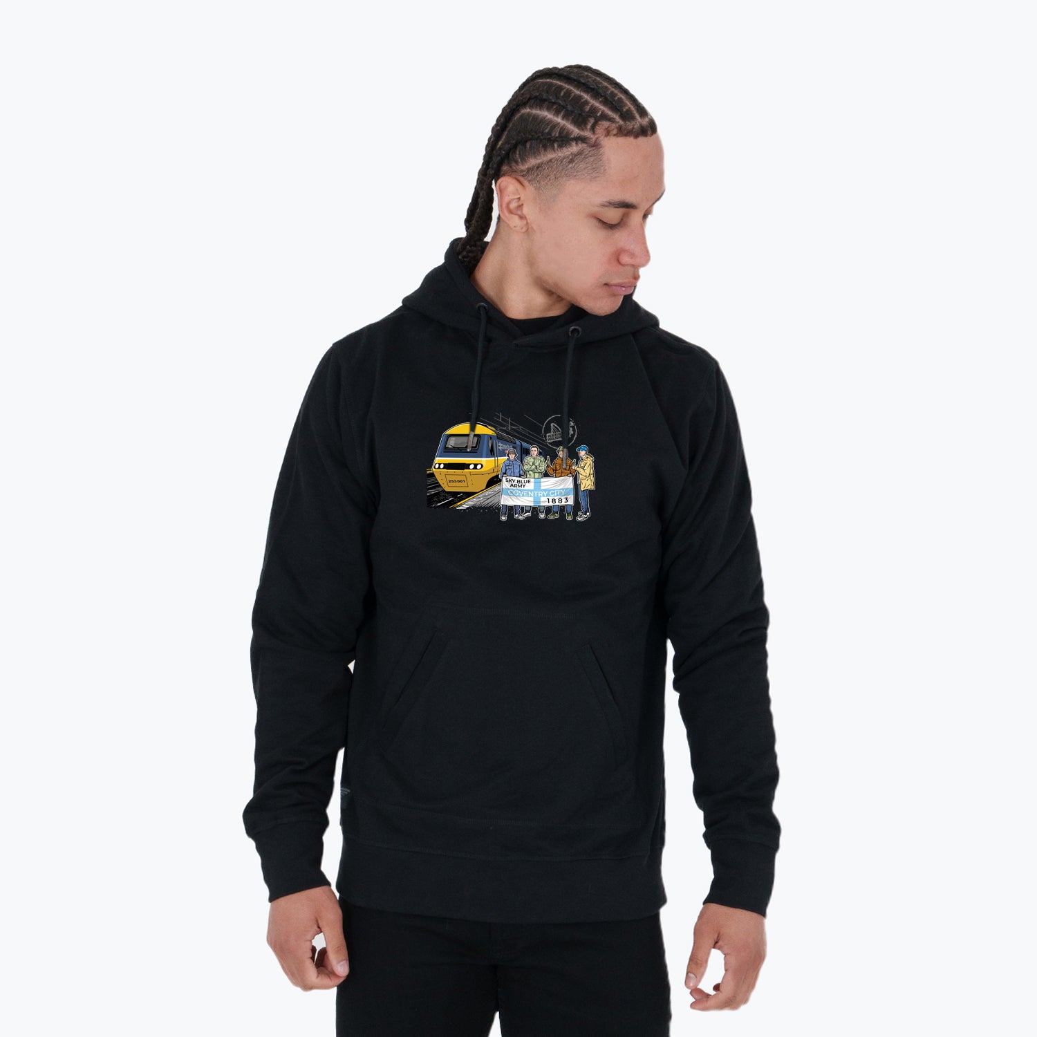 Coventry City Excursions Hoodie Black - Peaceful Hooligan