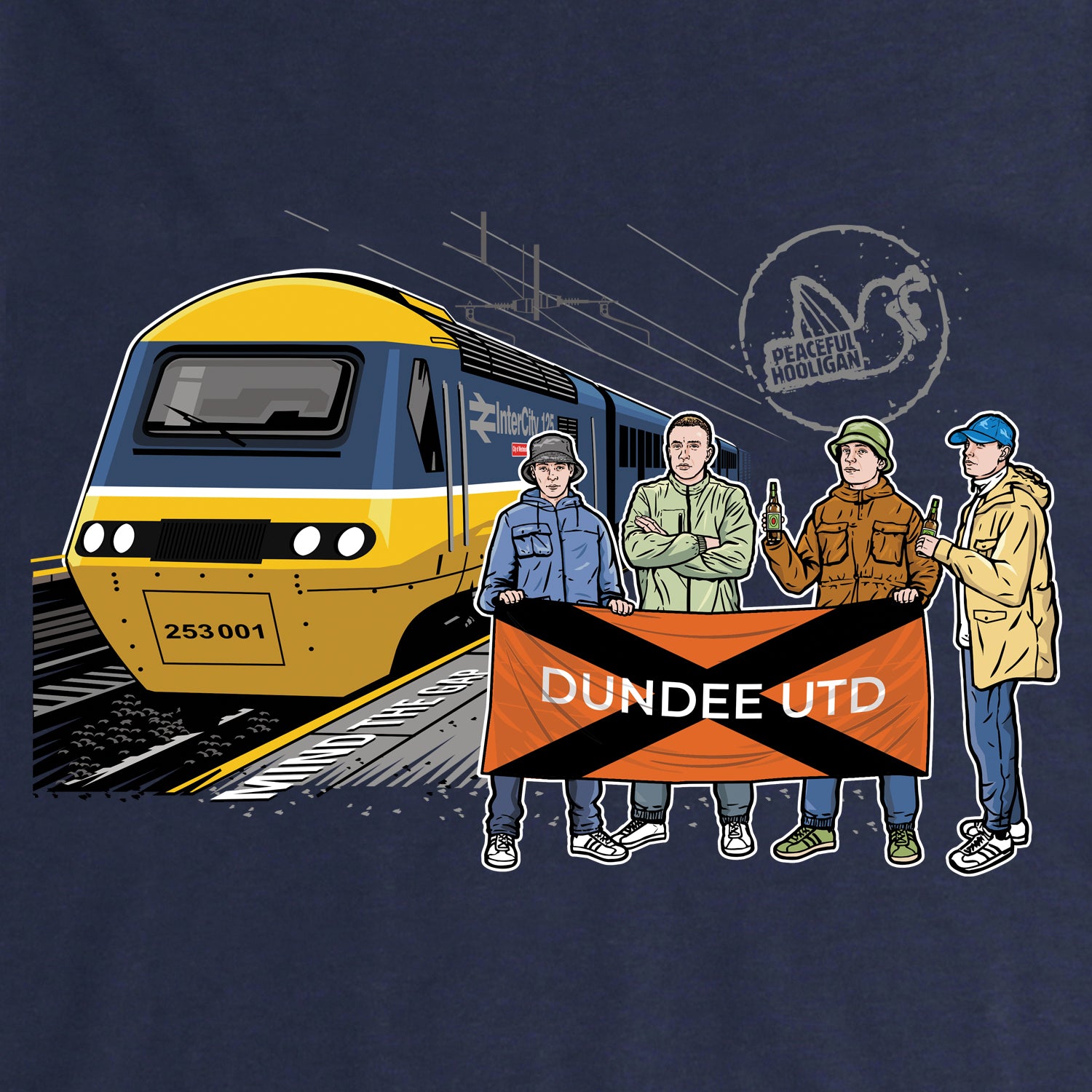 Dundee Utd Excursions Sweatshirt Navy - Peaceful Hooligan