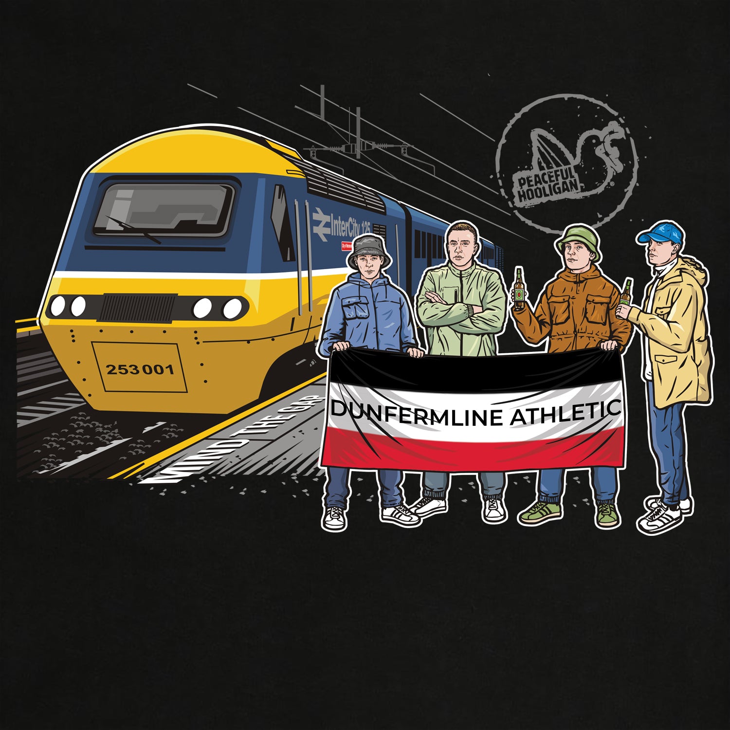 Dunfermline Athletic Excursions Sweatshirt Black - Peaceful Hooligan