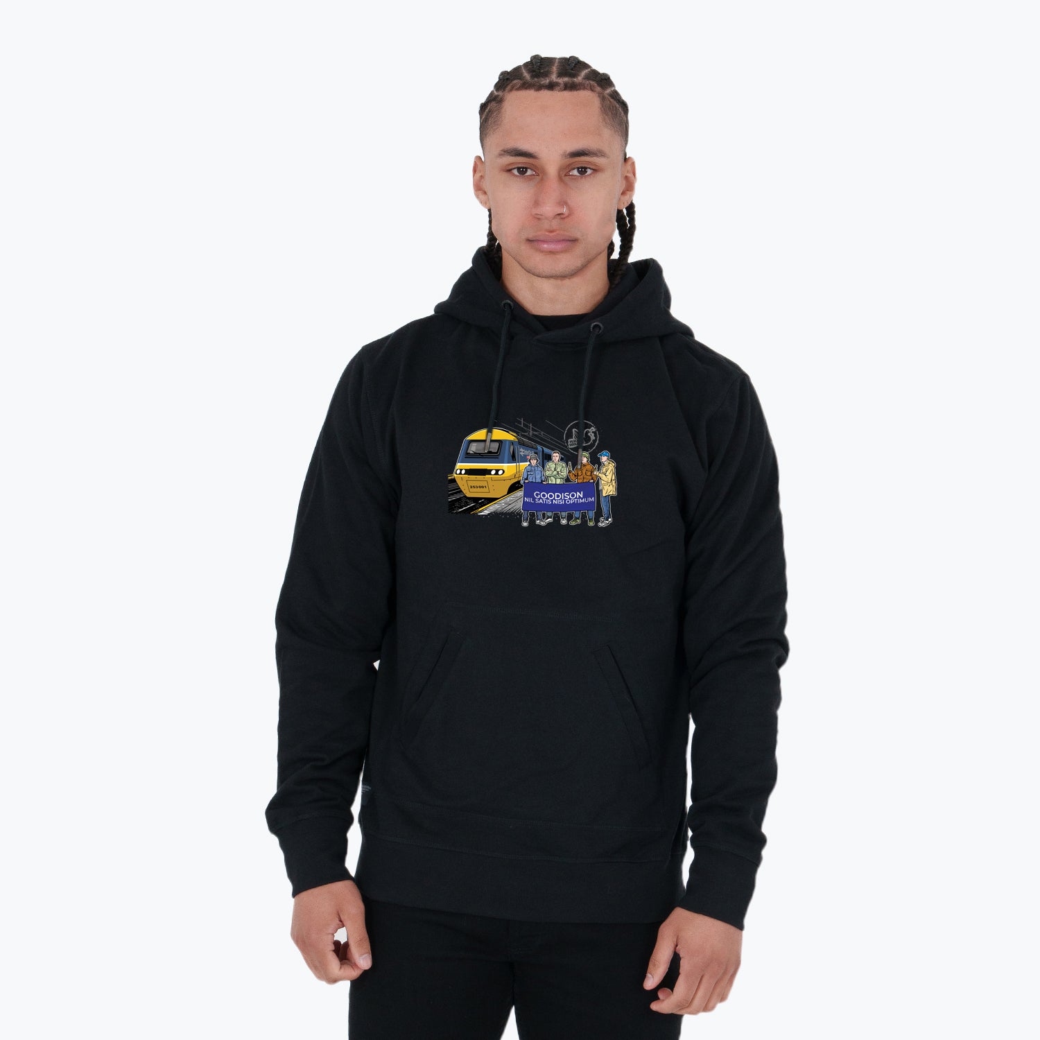 Goodison Excursions Hoodie Black - Peaceful Hooligan