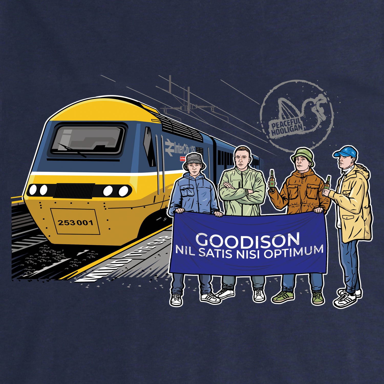 Goodison Excursions Sweatshirt Navy - Peaceful Hooligan