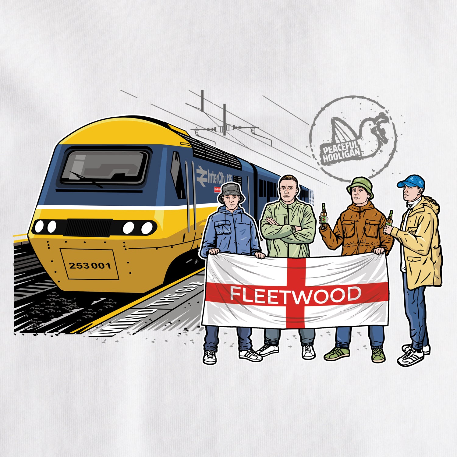 Fleetwood Excursions T-Shirt White - Peaceful Hooligan
