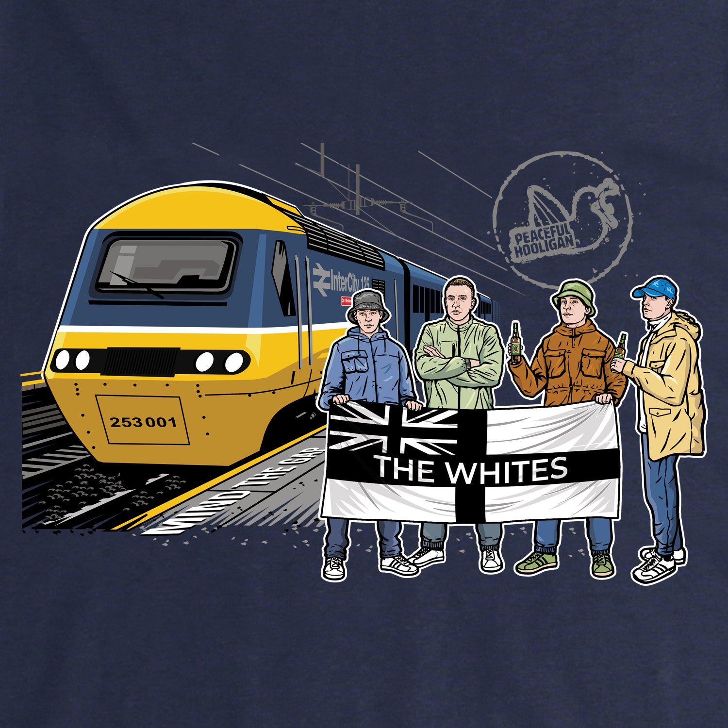 Fulham Excursions T-Shirt Navy - Peaceful Hooligan
