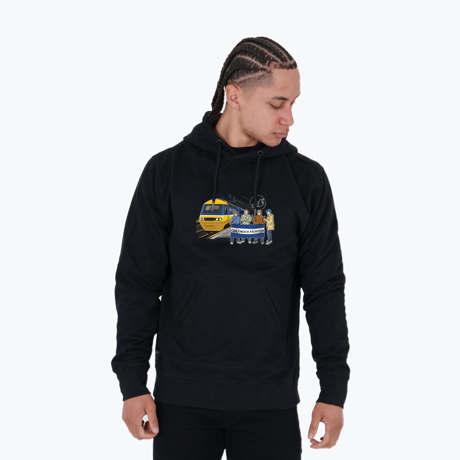 Greenock Morton Excursions Hoodie Black - Peaceful Hooligan