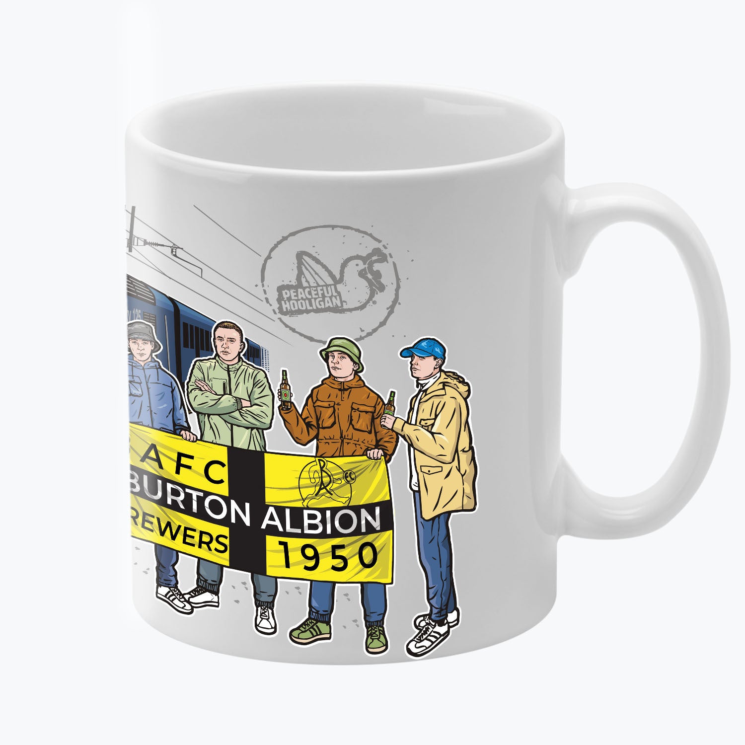 Burton Albion Excursions Mug White