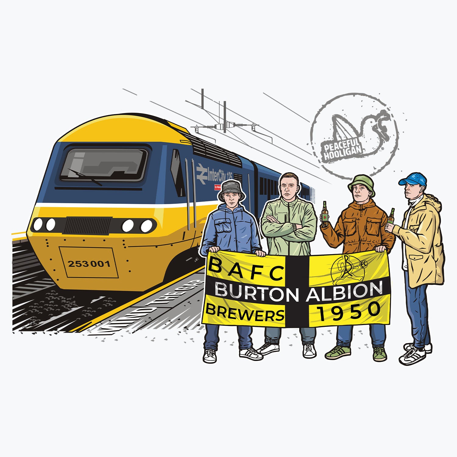 Burton Albion Excursions Mug White