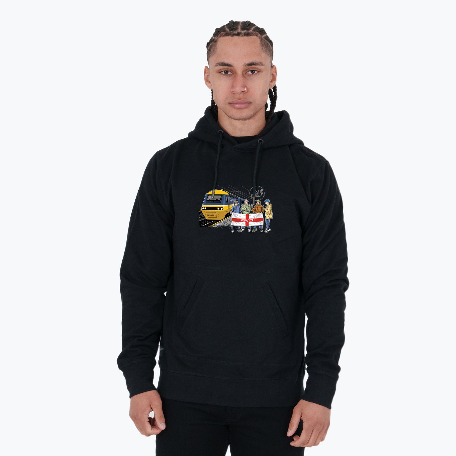 Ipswich Excursions Hoodie Black - Peaceful Hooligan
