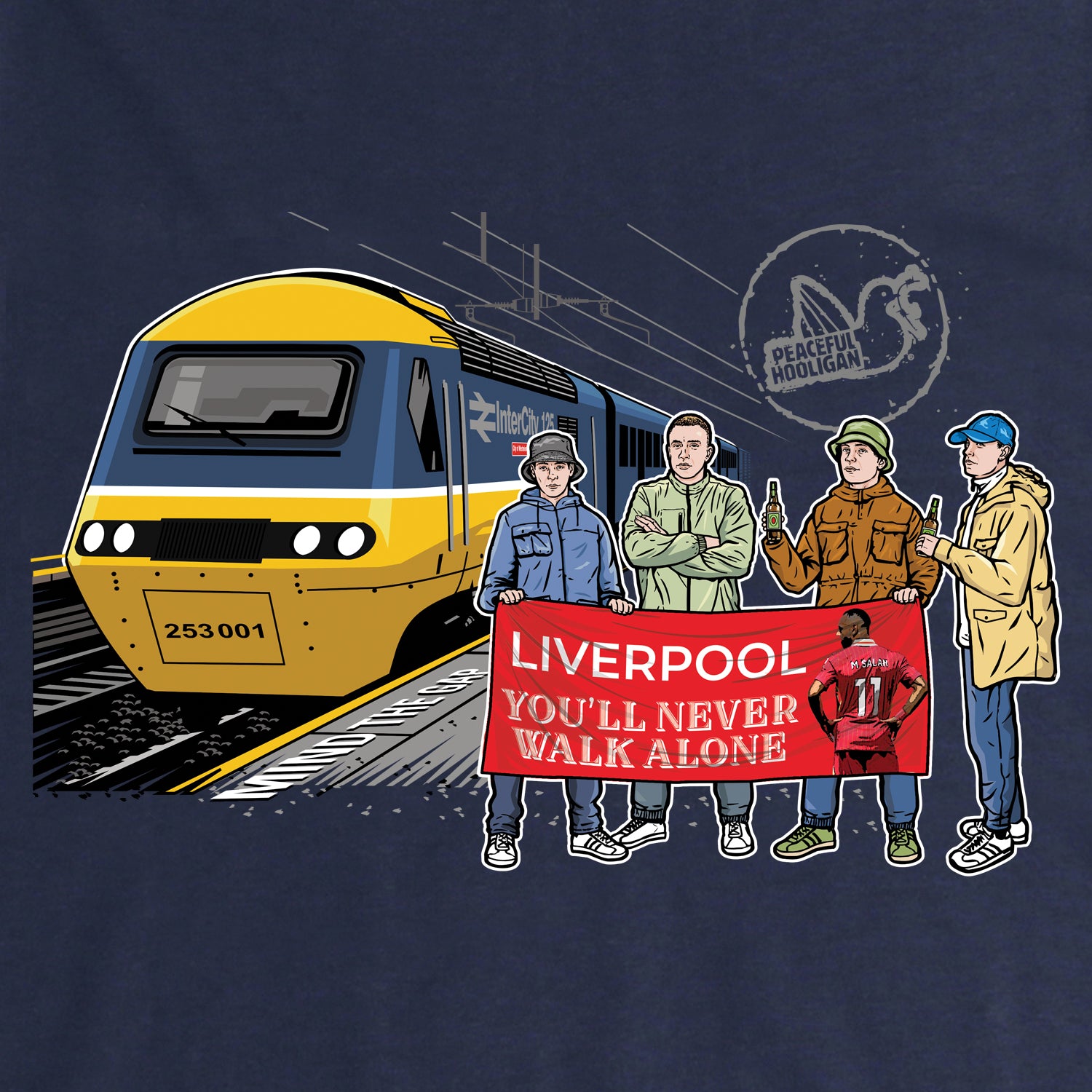 Liverpool Excursions Sweatshirt Navy - Peaceful Hooligan