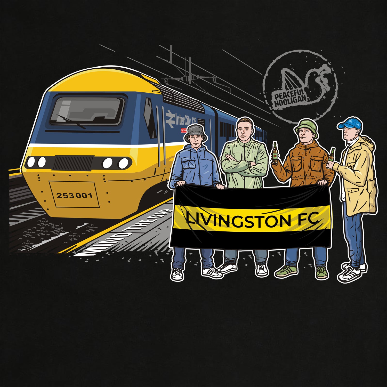 Livingston Excursions Hoodie Black - Peaceful Hooligan