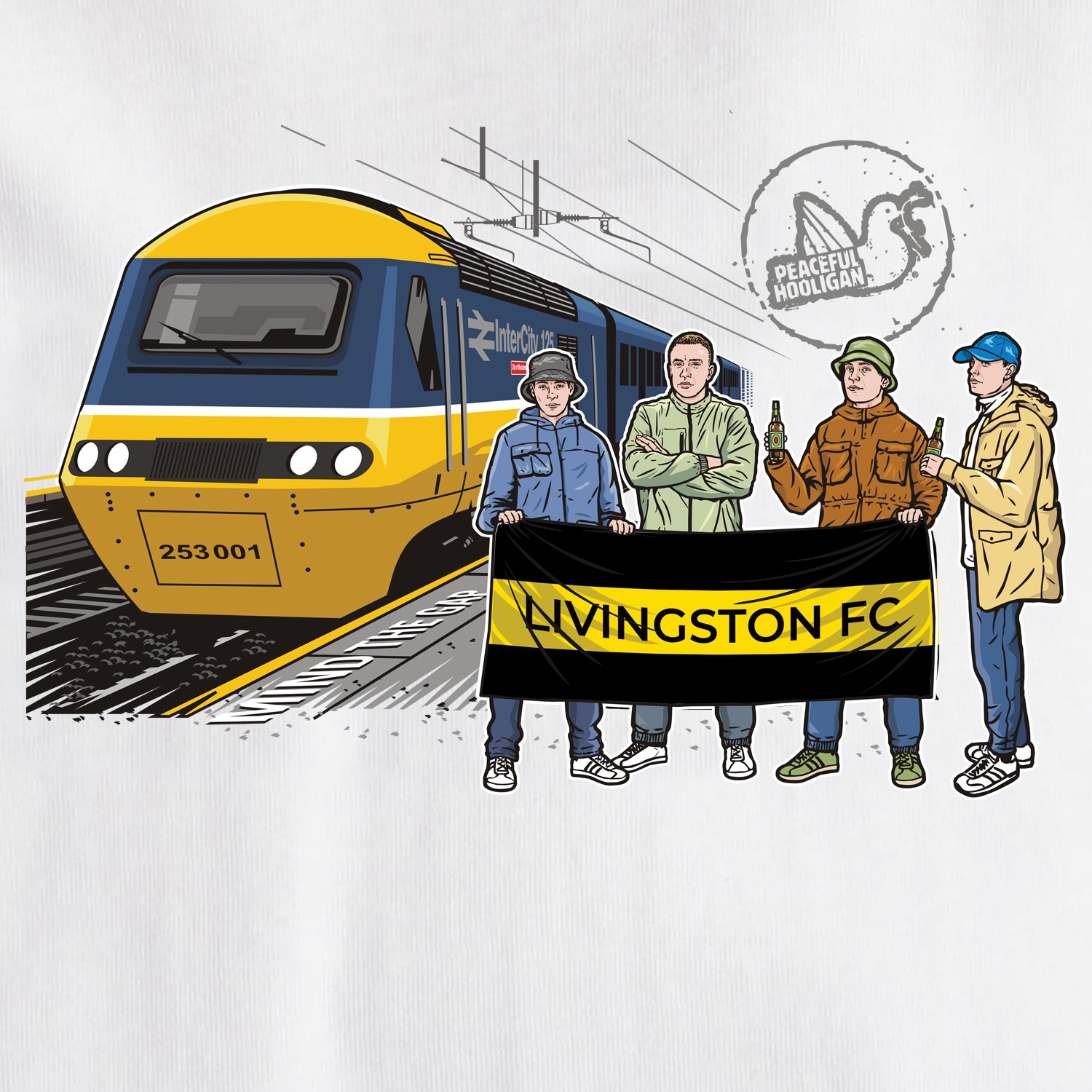 Livingston Excursions T-Shirt White - Peaceful Hooligan