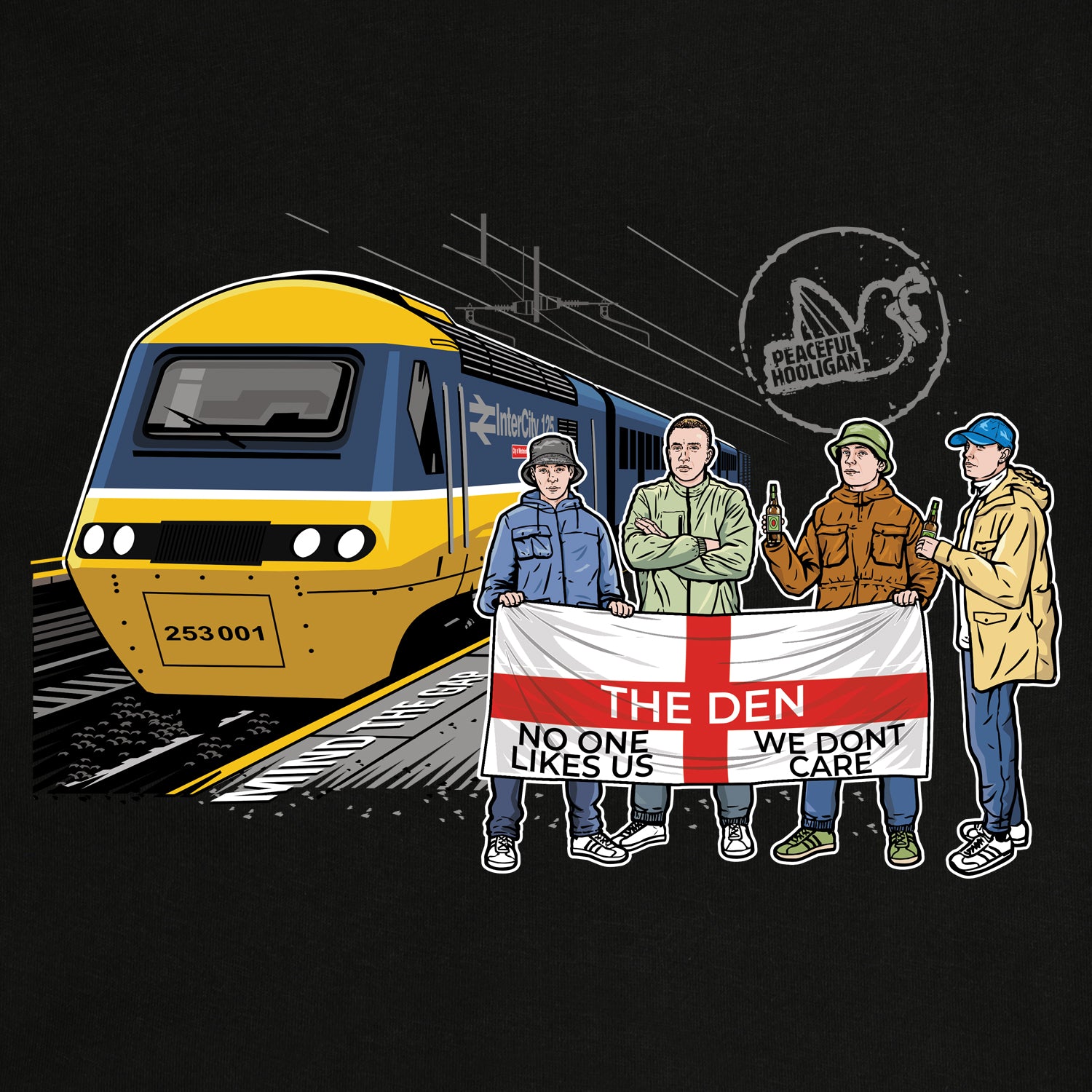 The Den Excursions Hoodie Black - Peaceful Hooligan