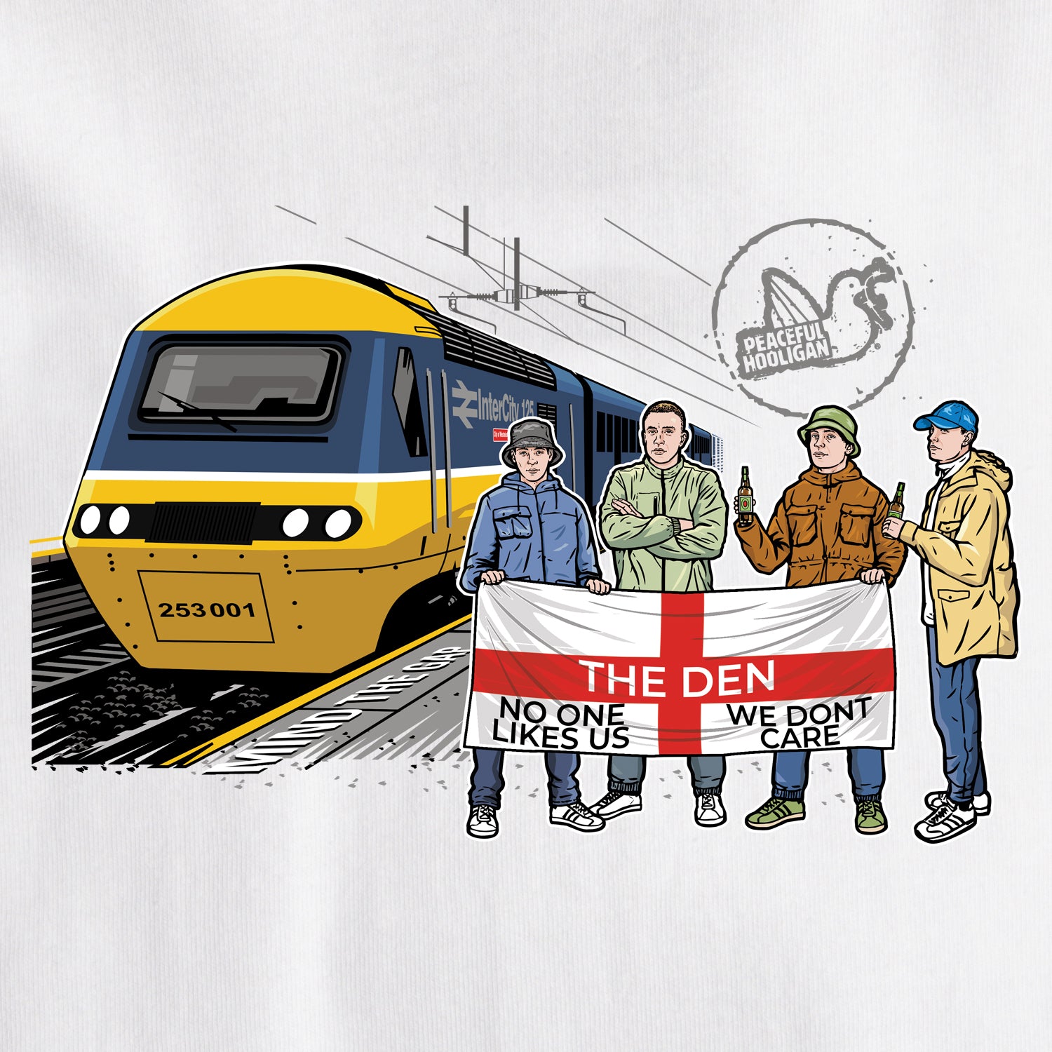 The Den Excursions T-Shirt White - Peaceful Hooligan