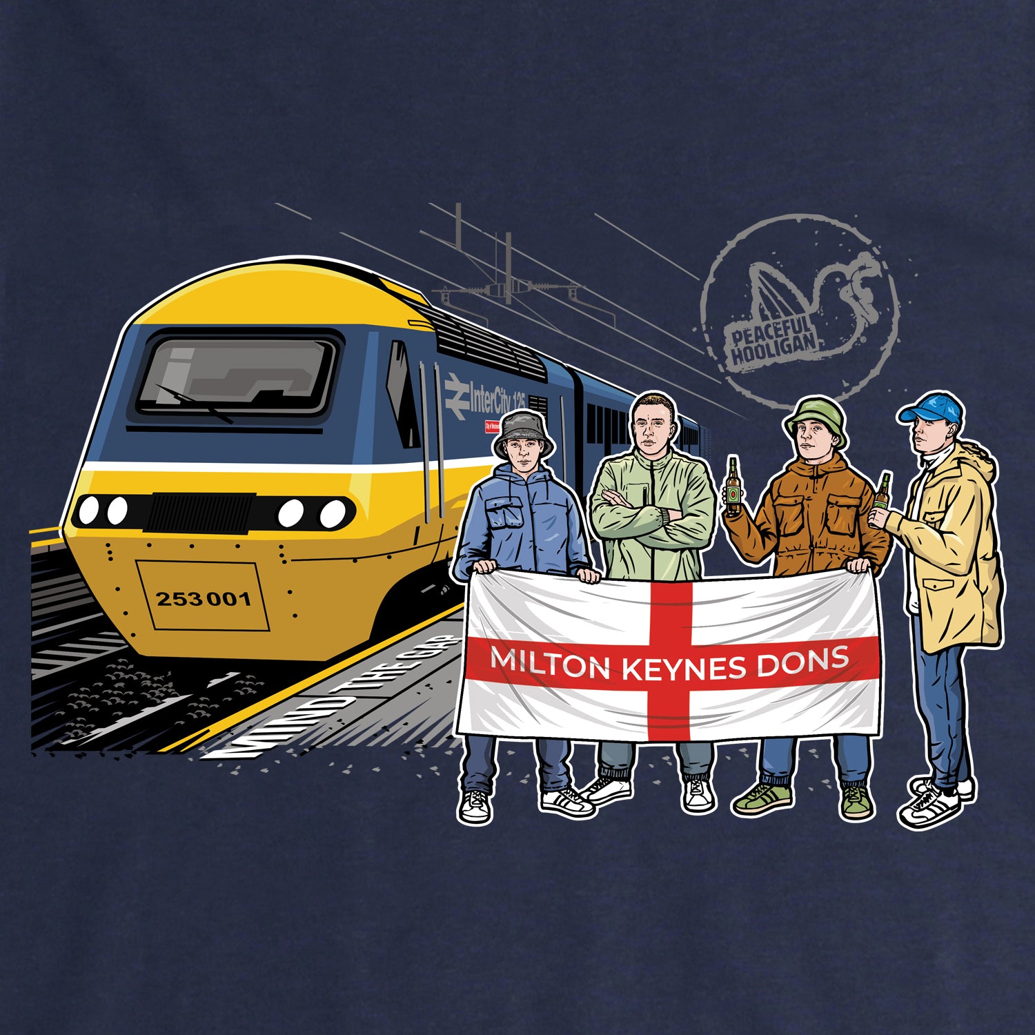 Milton Keynes Dons Excursions Sweatshirt Navy - Peaceful Hooligan