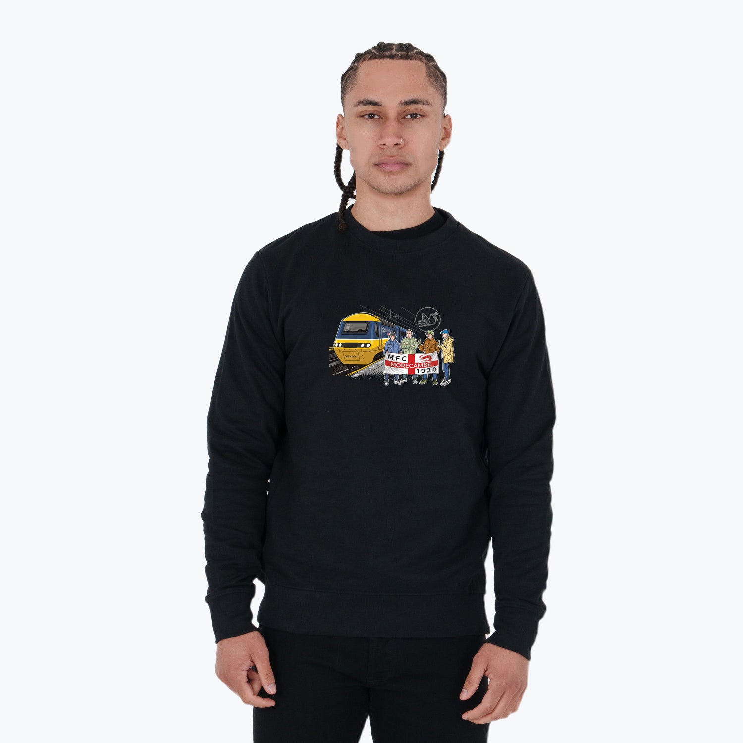 Morecambe Excursions Sweatshirt Black - Peaceful Hooligan