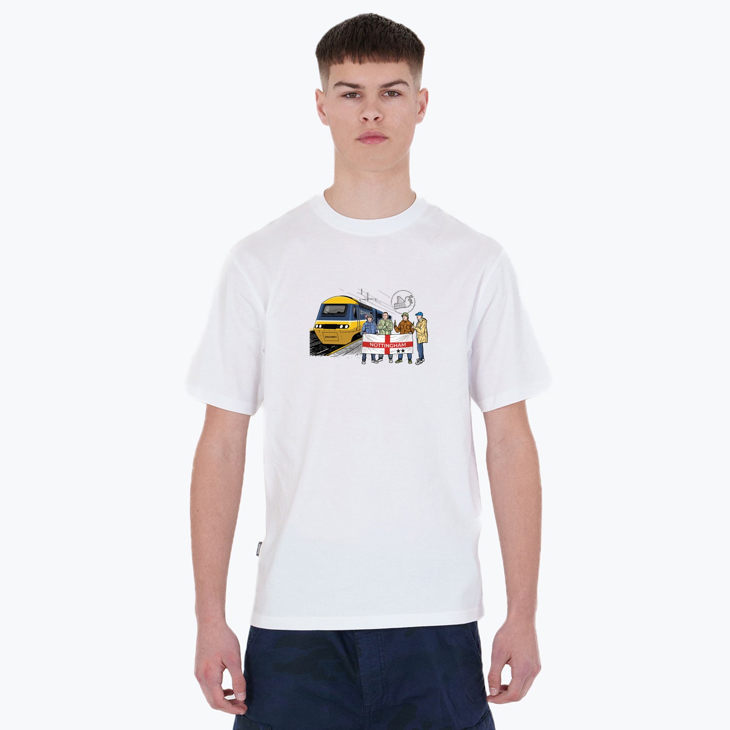 Nottingham Excursions T-Shirt White - Peaceful Hooligan
