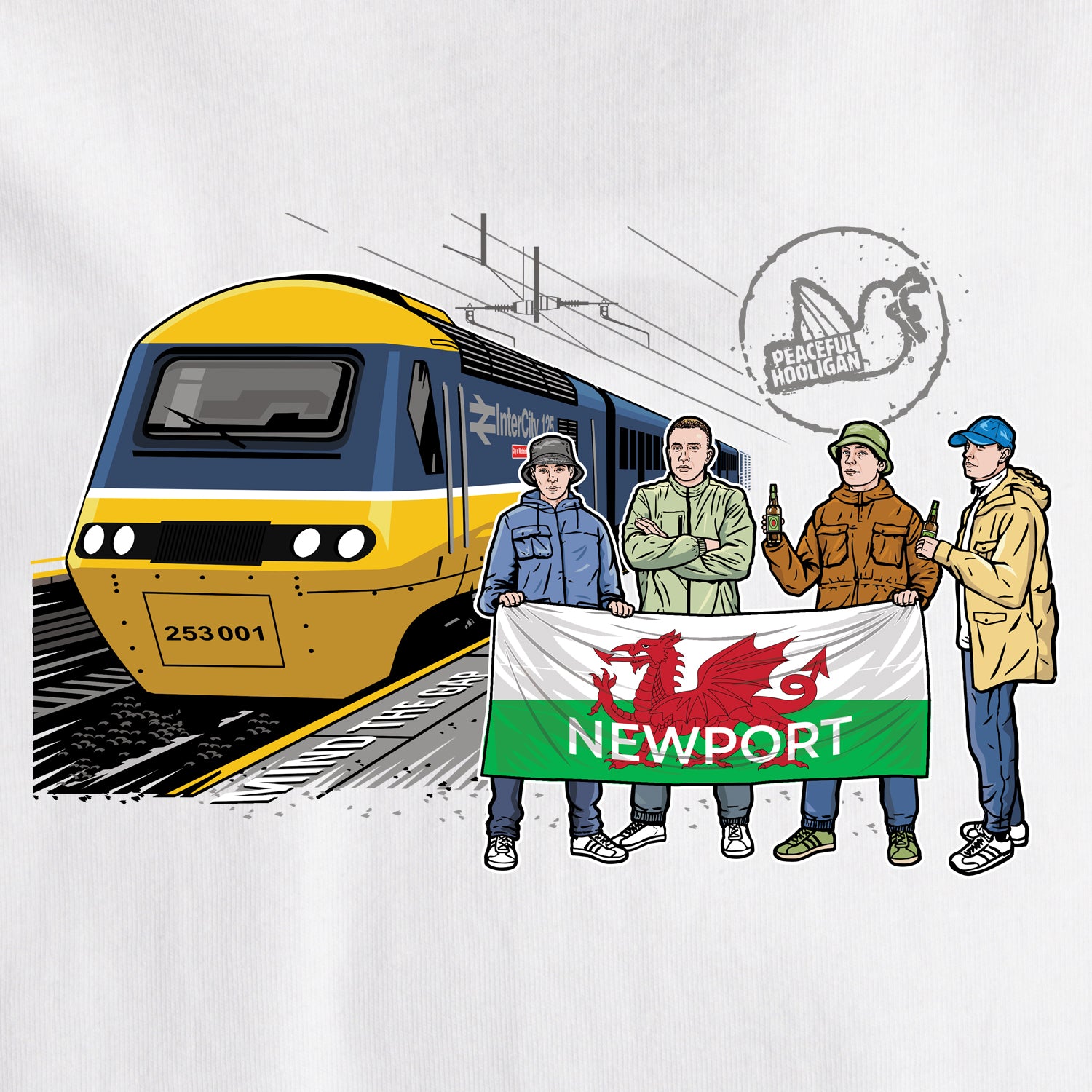 Newport Excursions T-Shirt White - Peaceful Hooligan