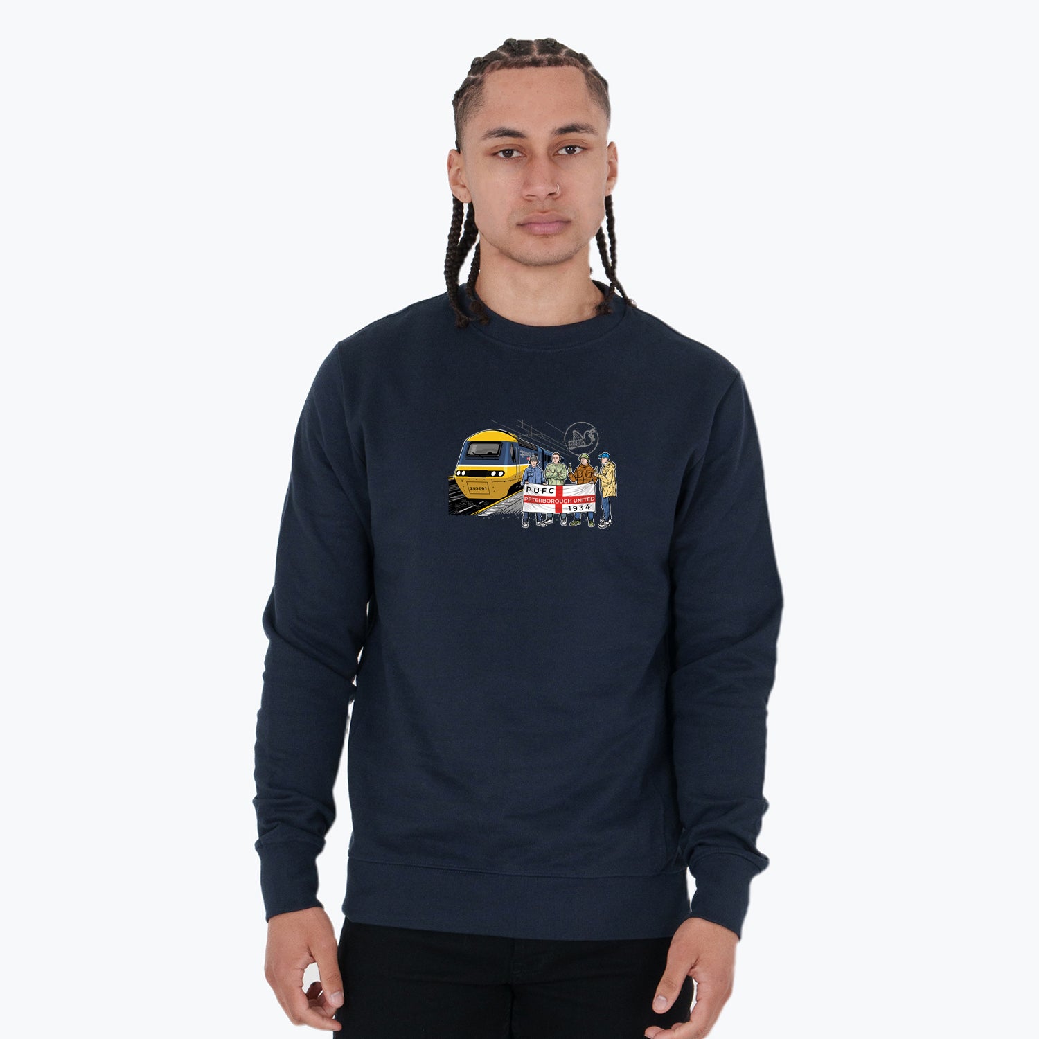 Peterborough United Excursions Sweatshirt Navy - Peaceful Hooligan