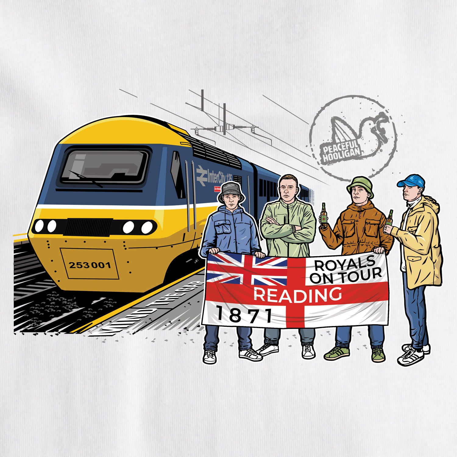 Reading Excursions T-Shirt White - Peaceful Hooligan