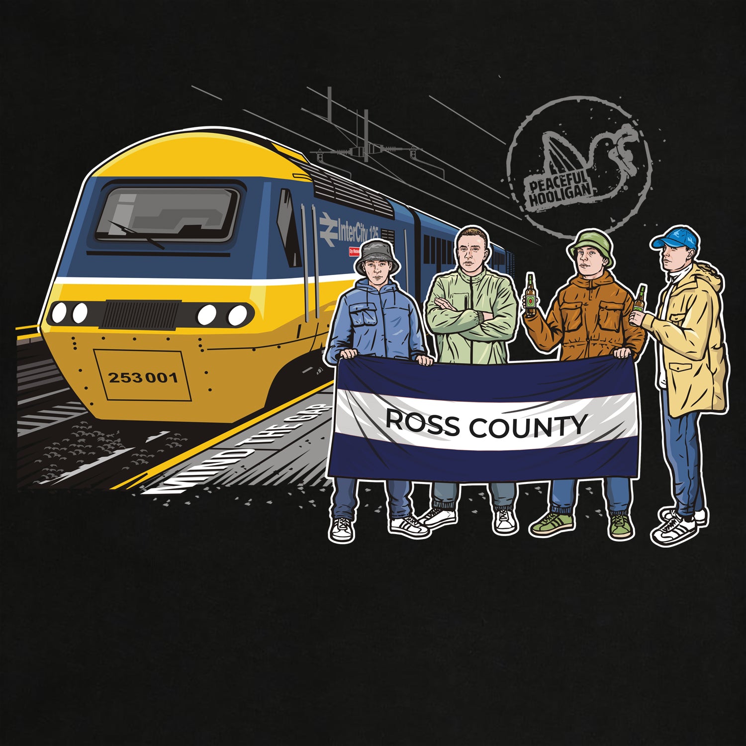 Ross County Excursions T-Shirt Black - Peaceful Hooligan
