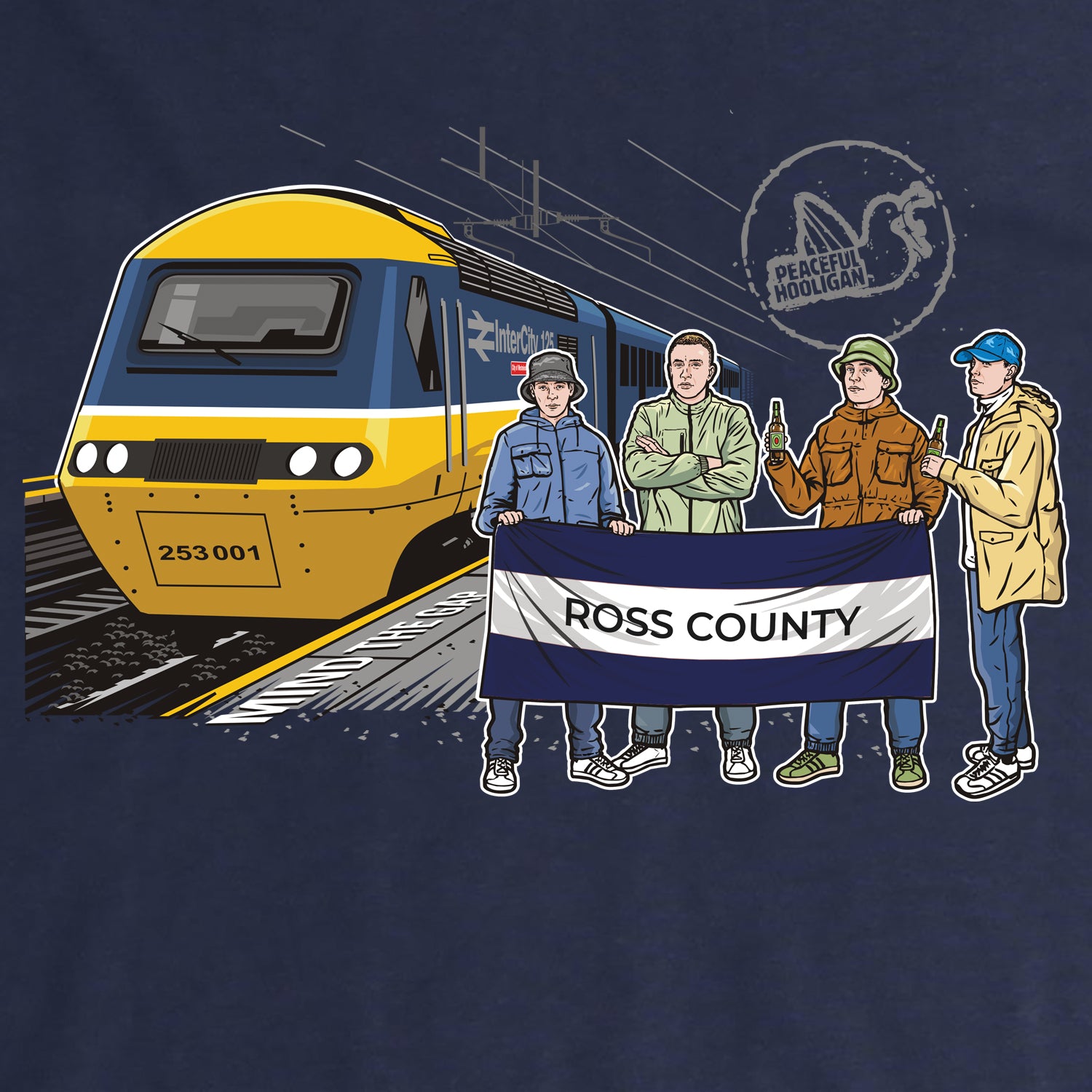 Ross County Excursions T-Shirt Navy - Peaceful Hooligan