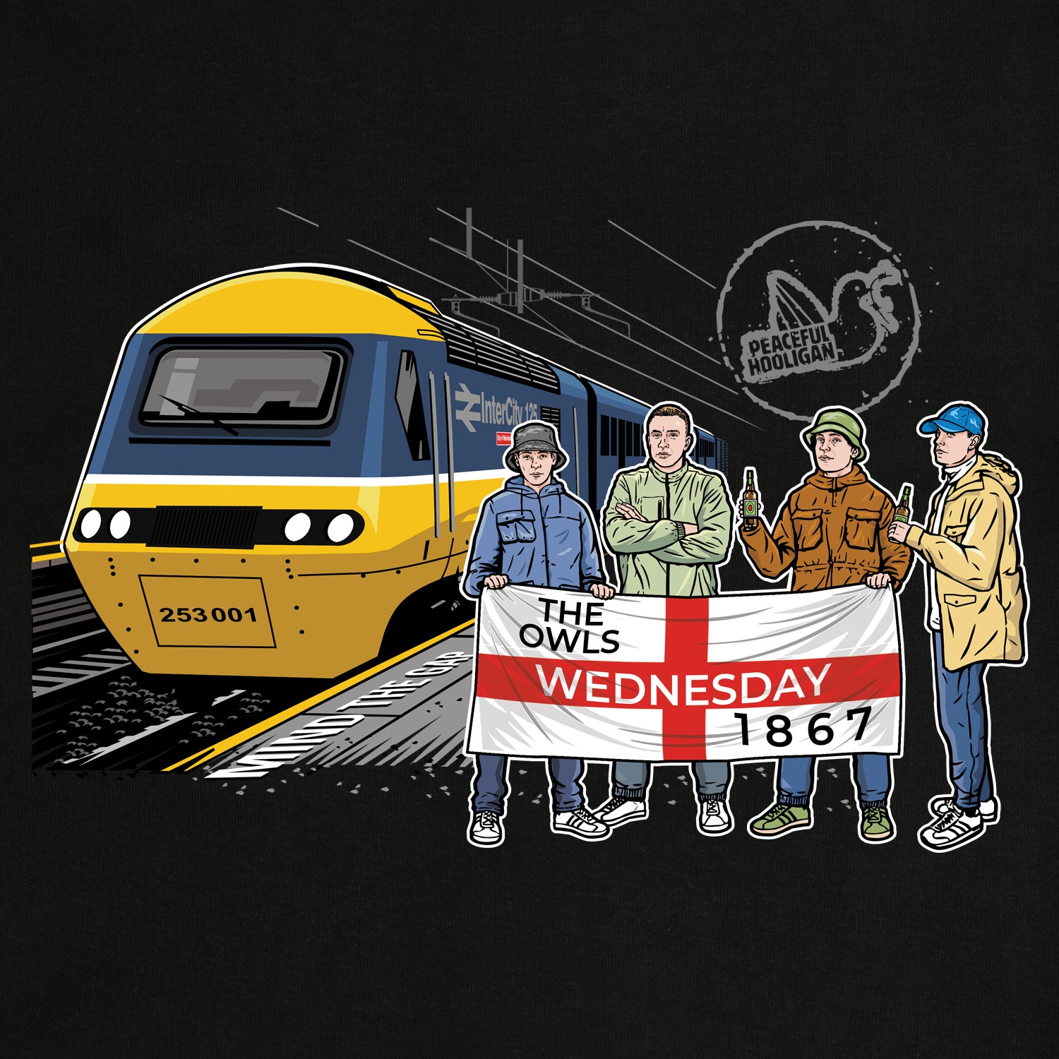 Wednesday Excursions T-Shirt Black - Peaceful Hooligan