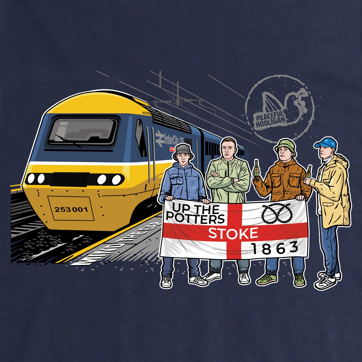 Stoke Excursions Sweatshirt Navy - Peaceful Hooligan